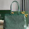 Goyard Tan Goyardine Coated Canvas and Leather bag green