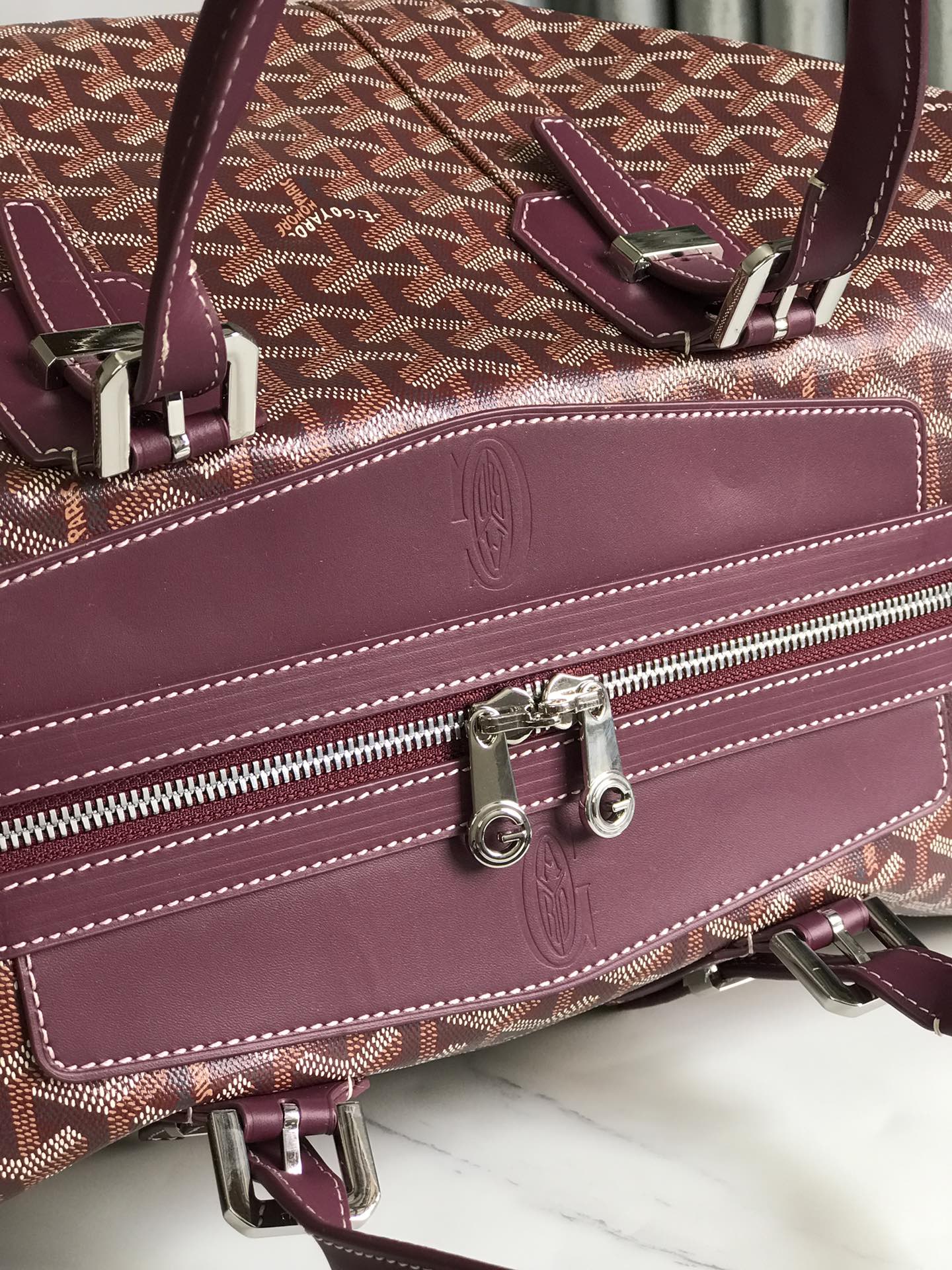 GOYARD Goyardine Boeing 45 Burgundy 1645869