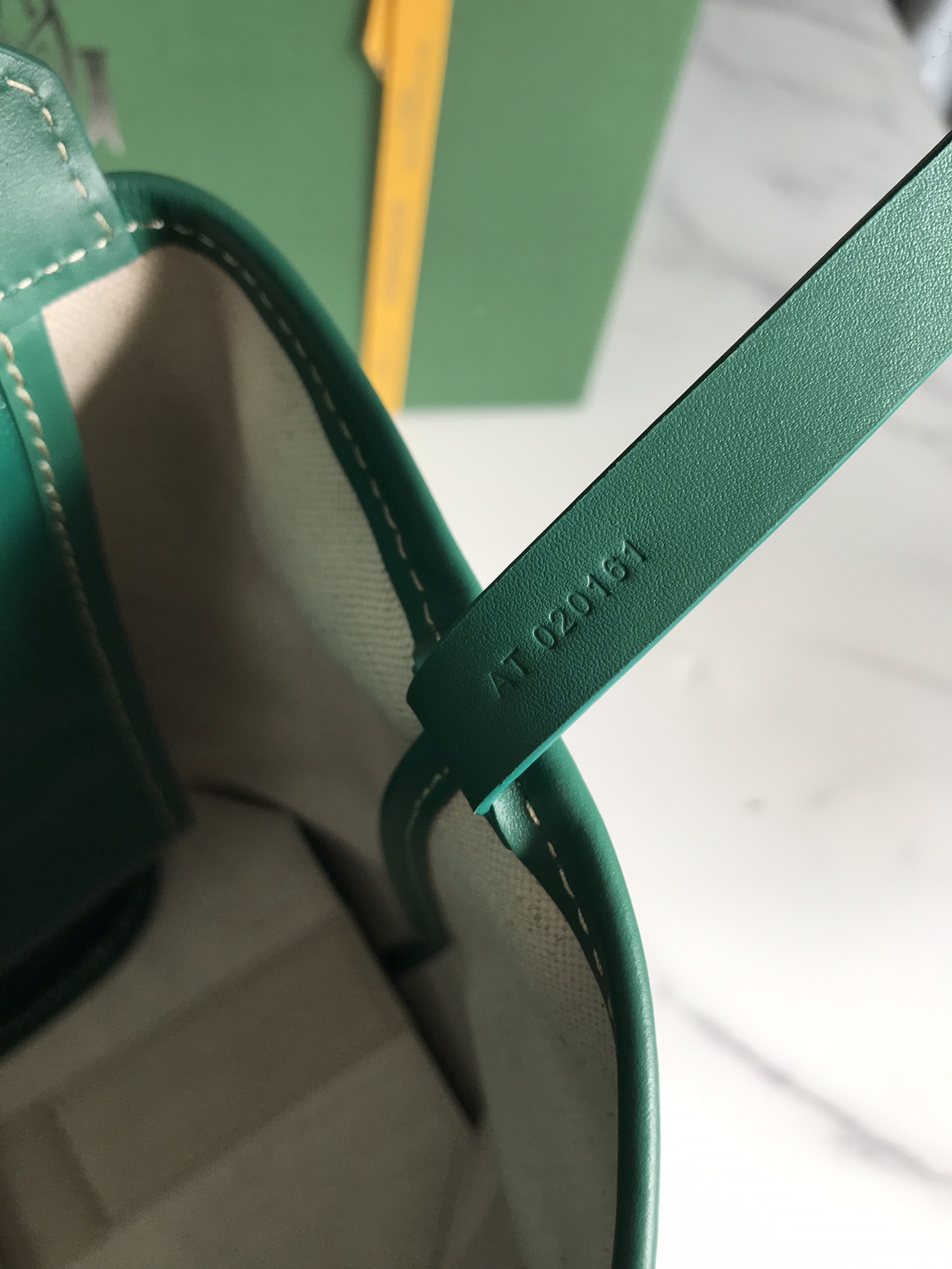 Goyard Tan Goyardine Coated Canvas and Leather bag green