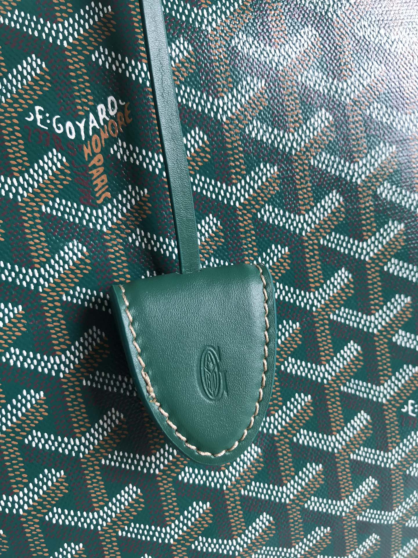 Goyard Tan Goyardine Coated Canvas and Leather bag green