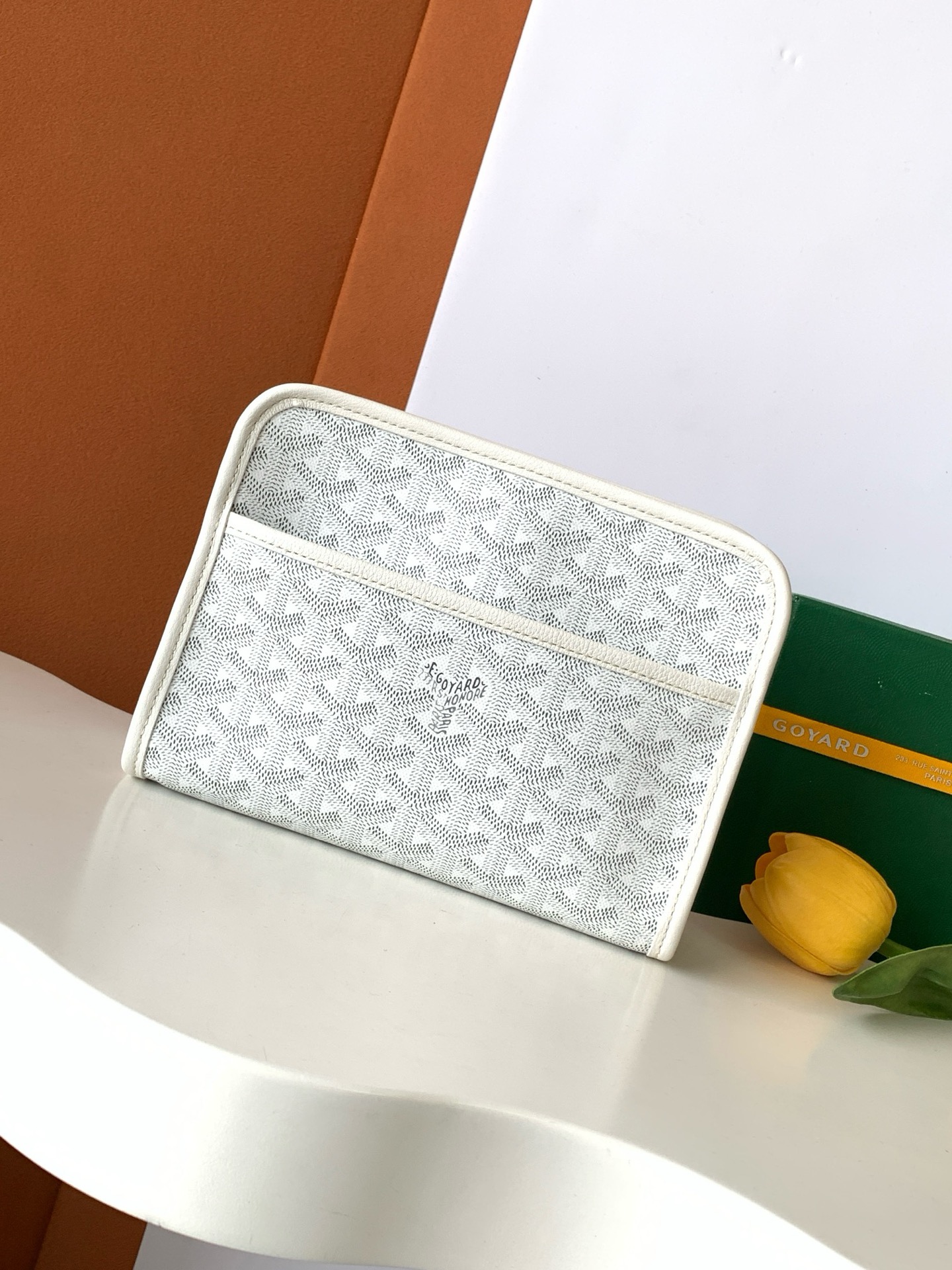 Goyard Jouvence Toiletry Pouch Coated Canvas white