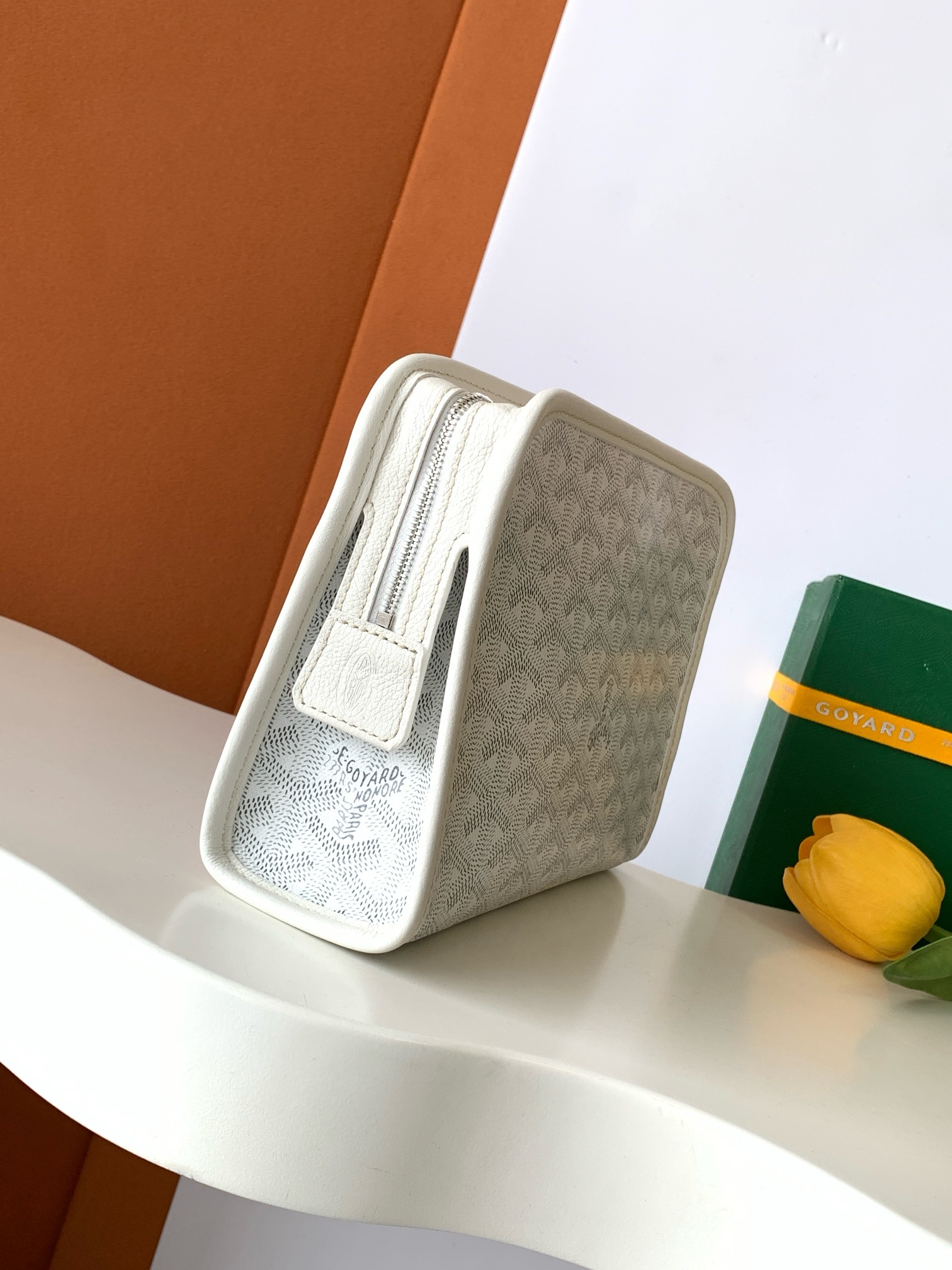 Goyard Jouvence Toiletry Pouch Coated Canvas white