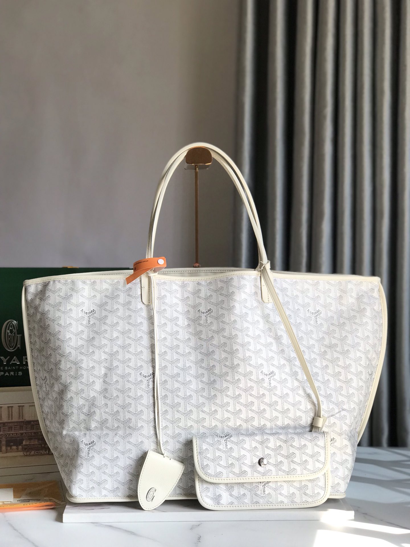 GOYARD Goyardine Saint Louis GM White 1670032