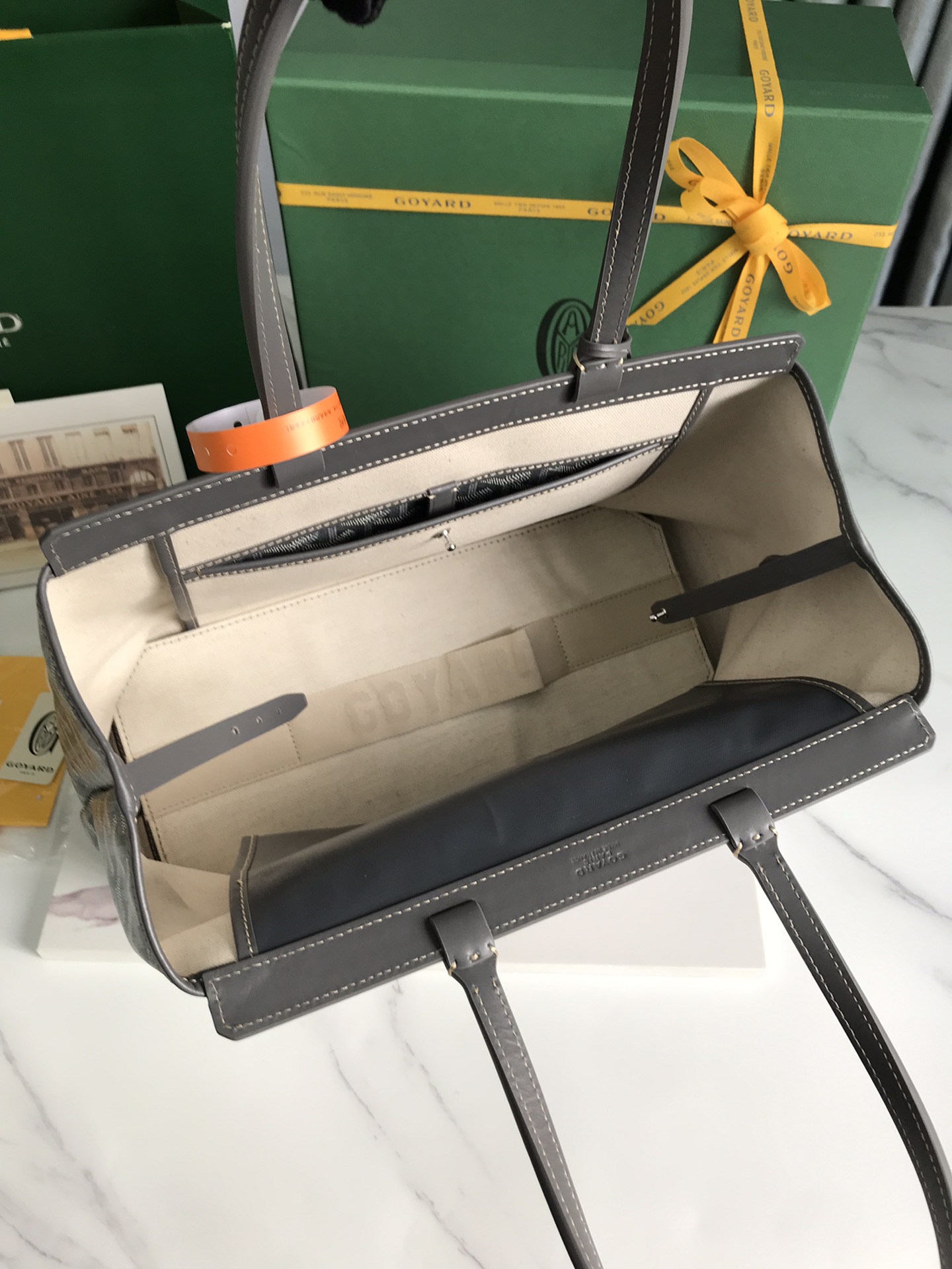 Goyard Tan Goyardine Coated Canvas and Leather bag black