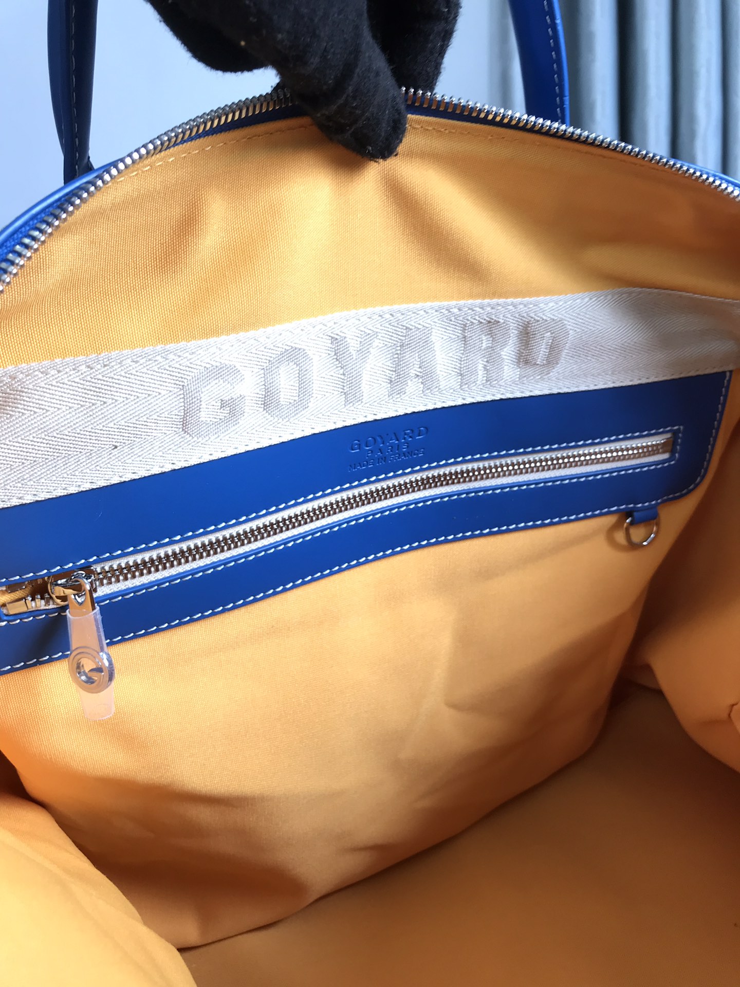 Goyard Bowling 45 Bag Sky Blue Goyardine Canvas and Cervon