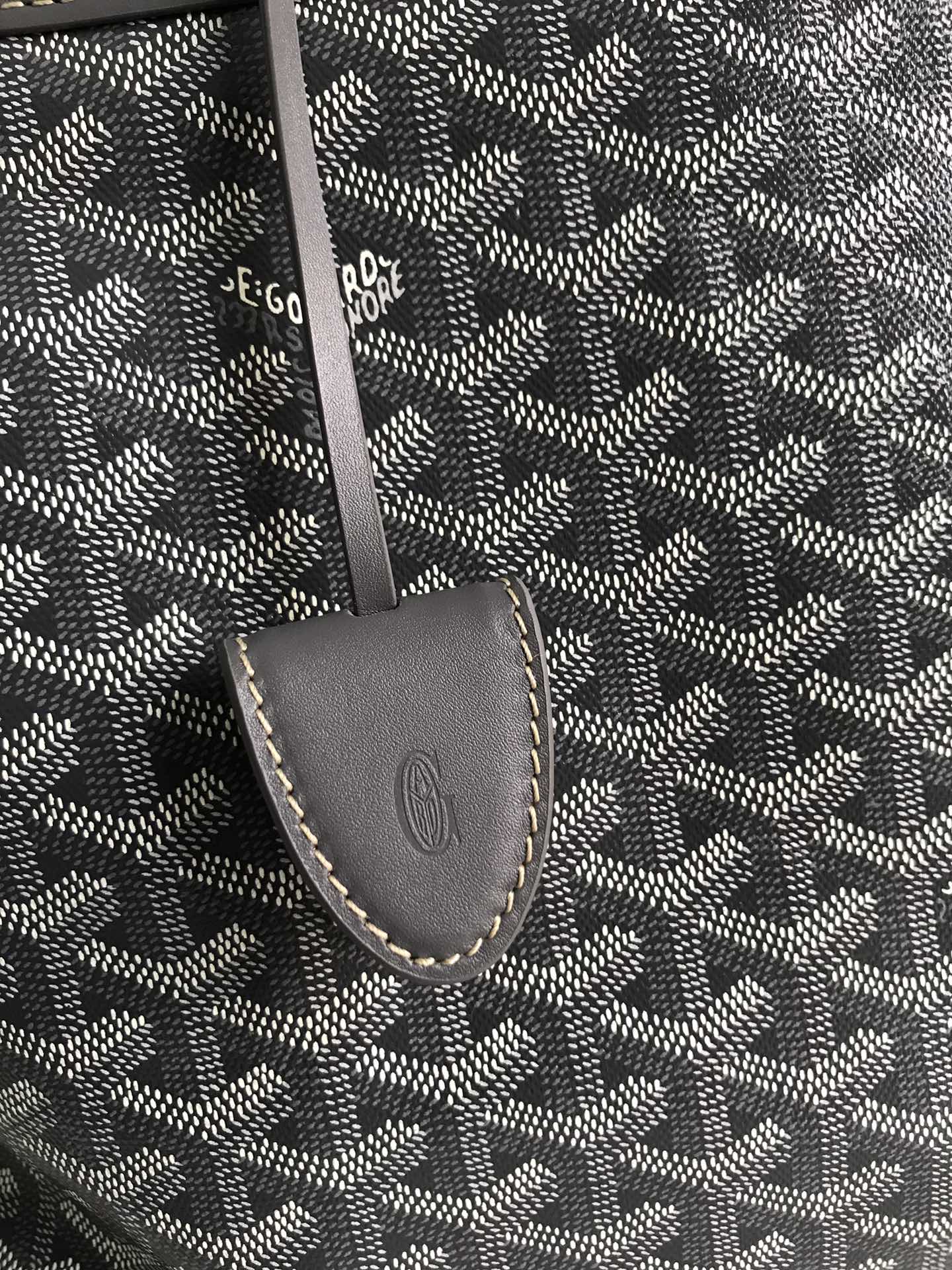 Goyard Tan Goyardine Coated Canvas and Leather bag black