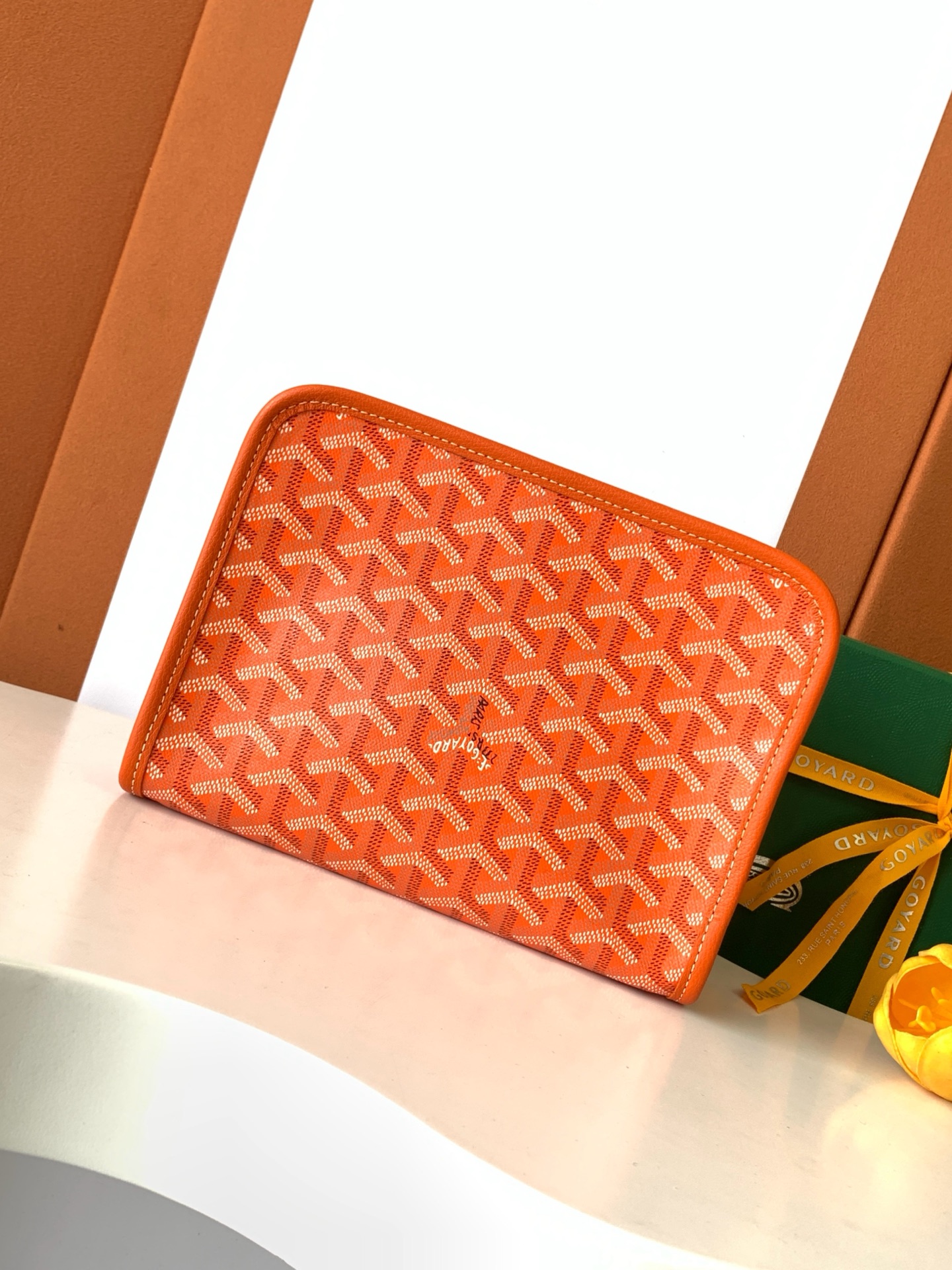 Goyard Jouvence Toiletry Pouch Coated Canvas orange