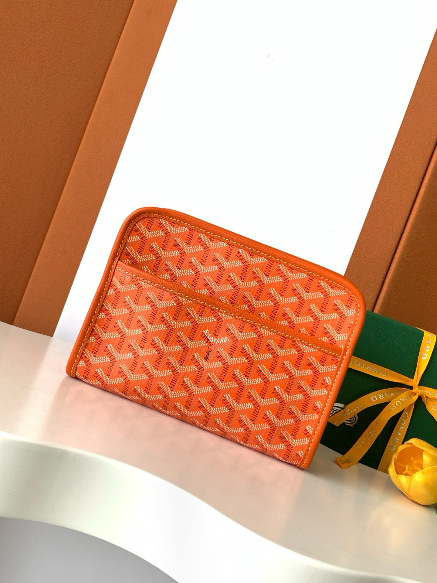 Goyard Jouvence Toiletry Pouch Coated Canvas orange