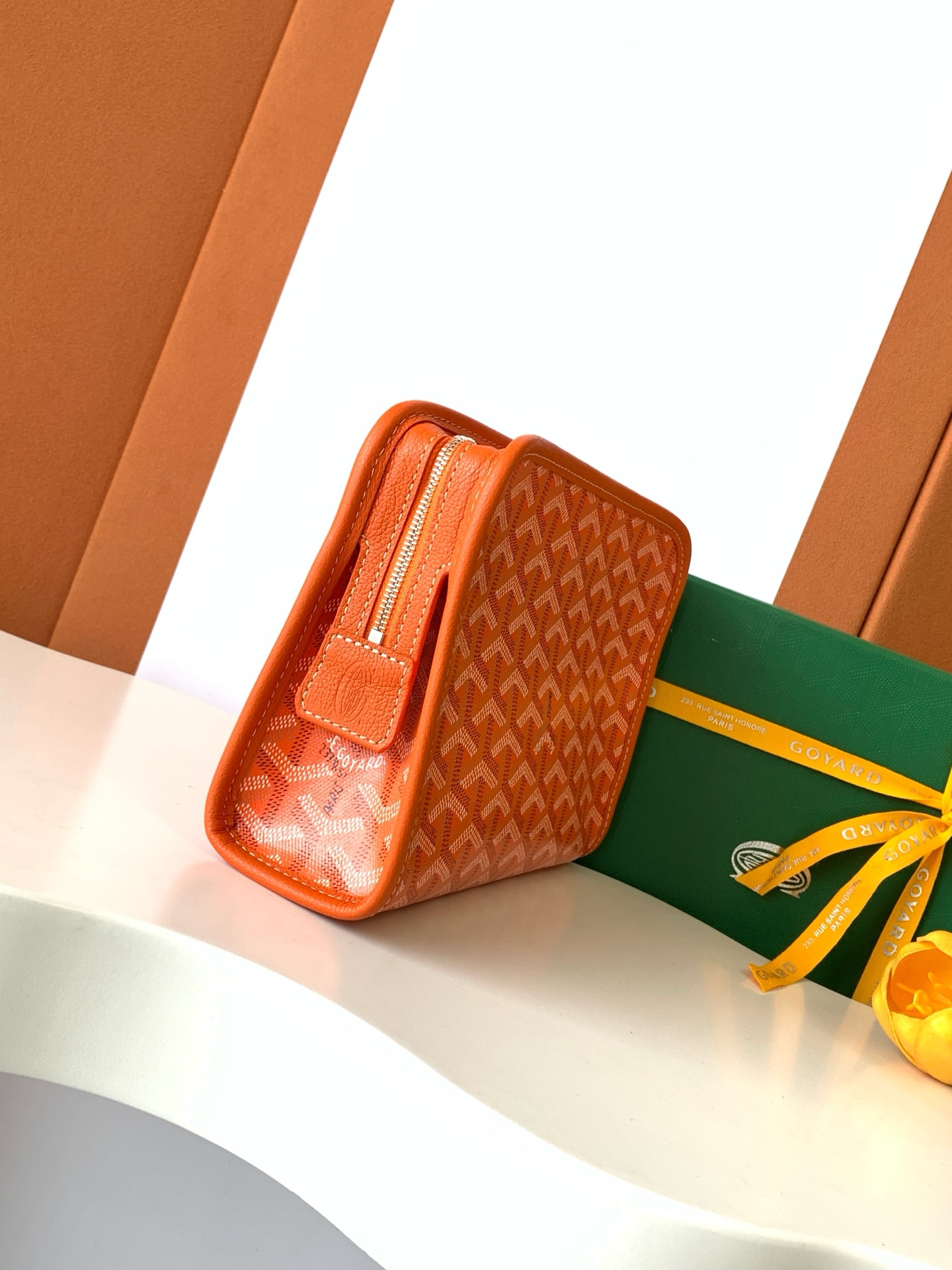 Goyard Jouvence Toiletry Pouch Coated Canvas orange