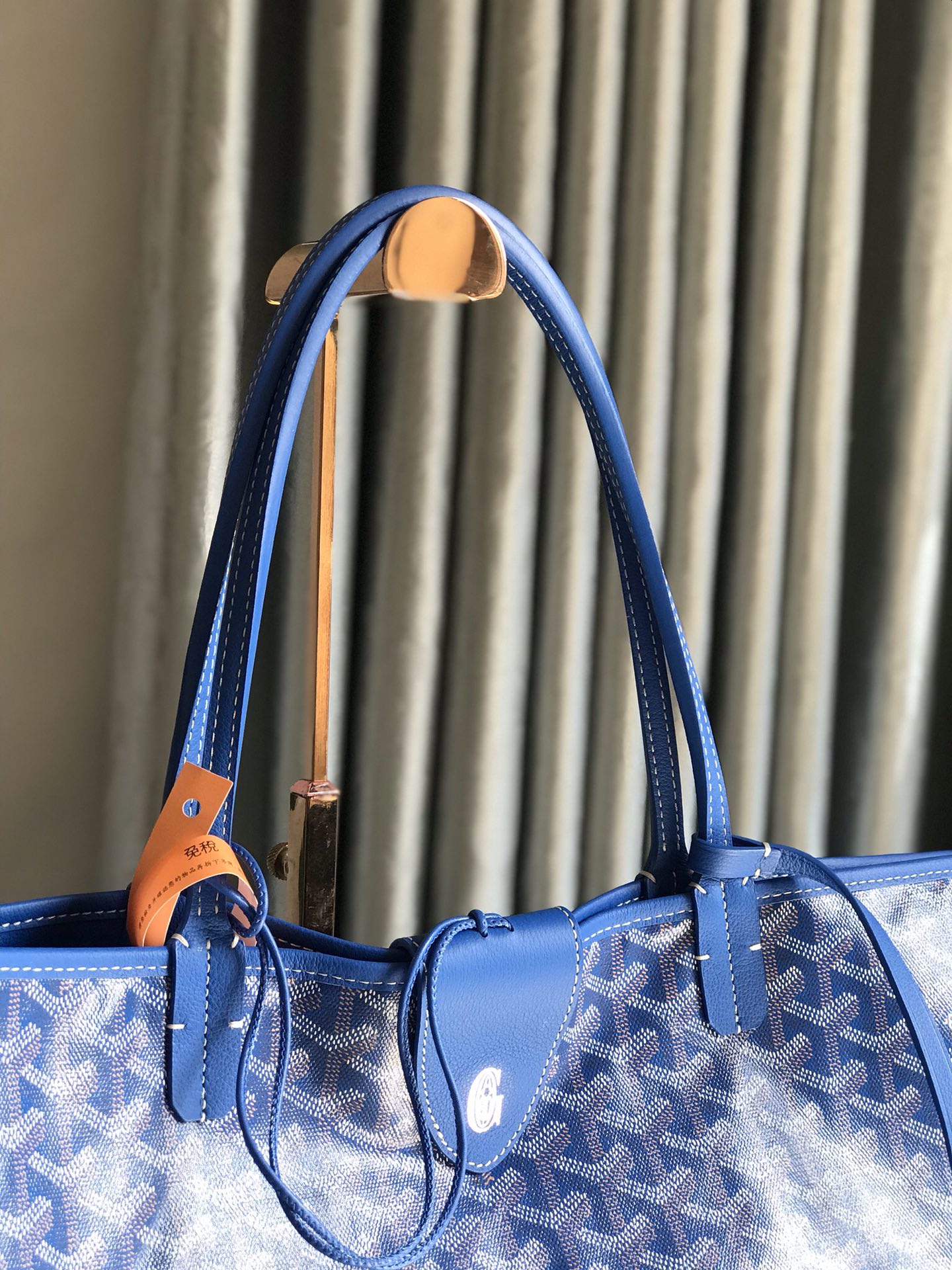 Goyard st louis blue Goyard Saint Louis Claire-Voie GM Bag Turquoise)