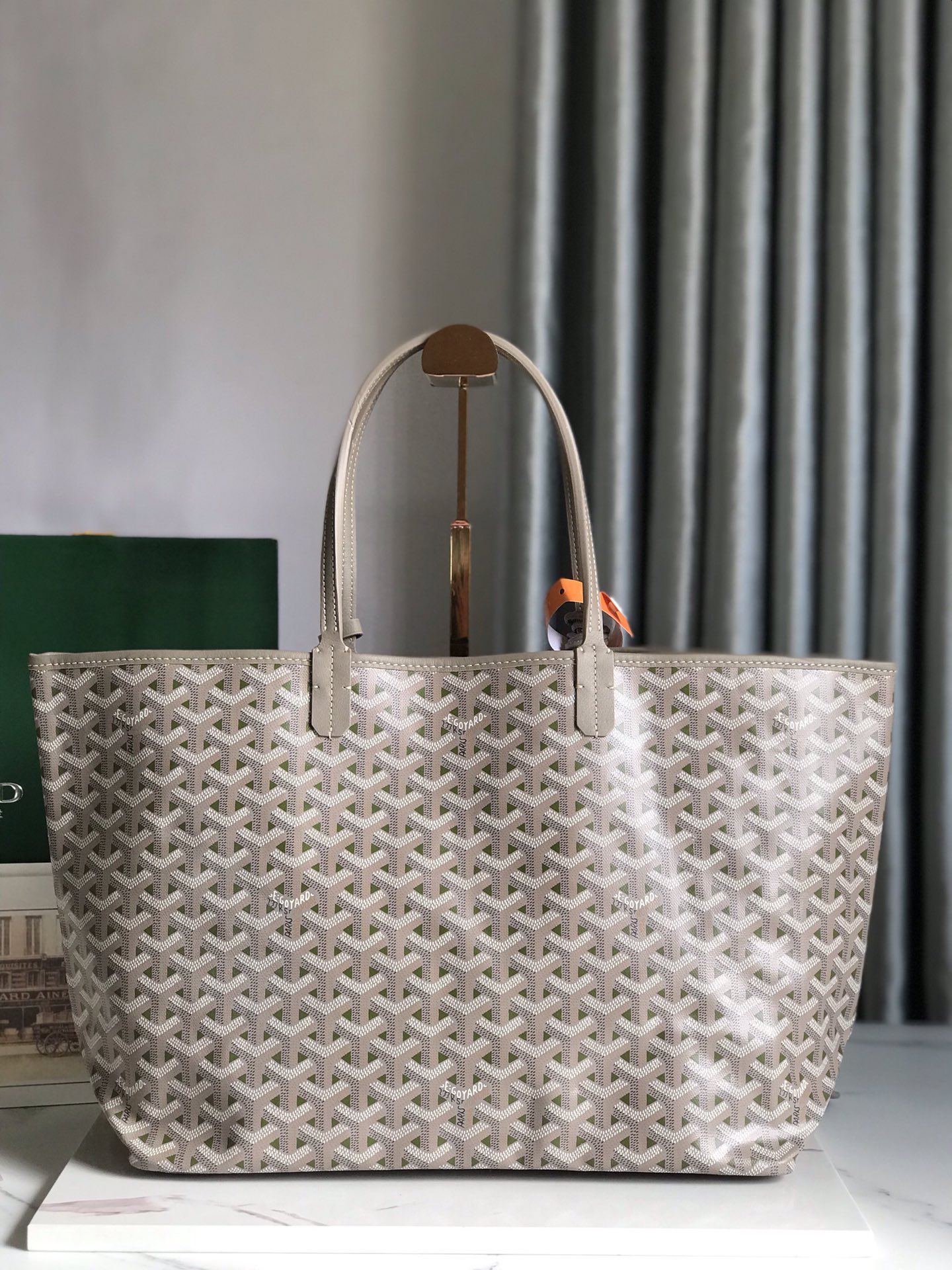 Goyard Khaki Saint Louis PM Bag Beige
