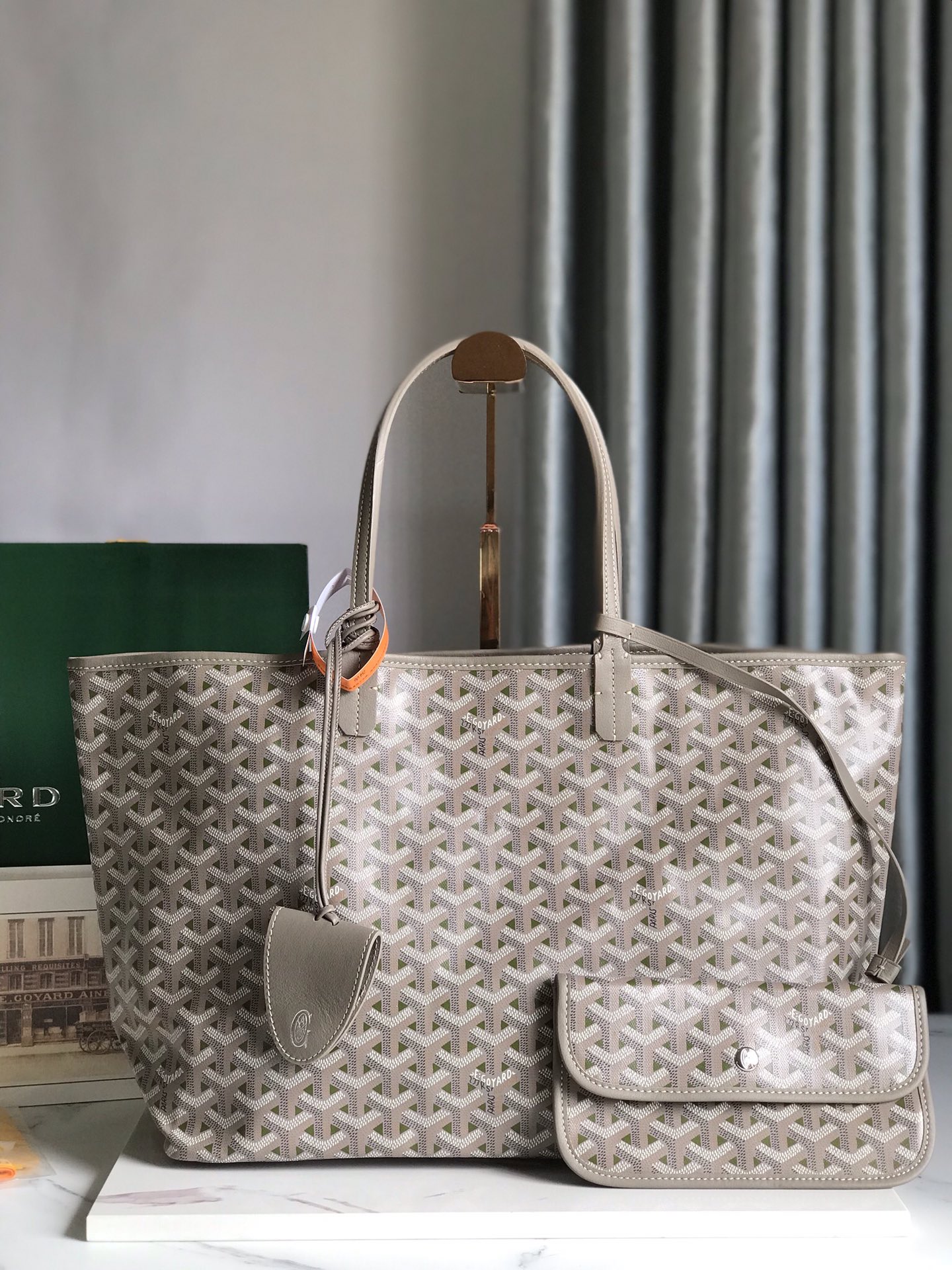 Goyard Khaki Saint Louis PM Bag Beige