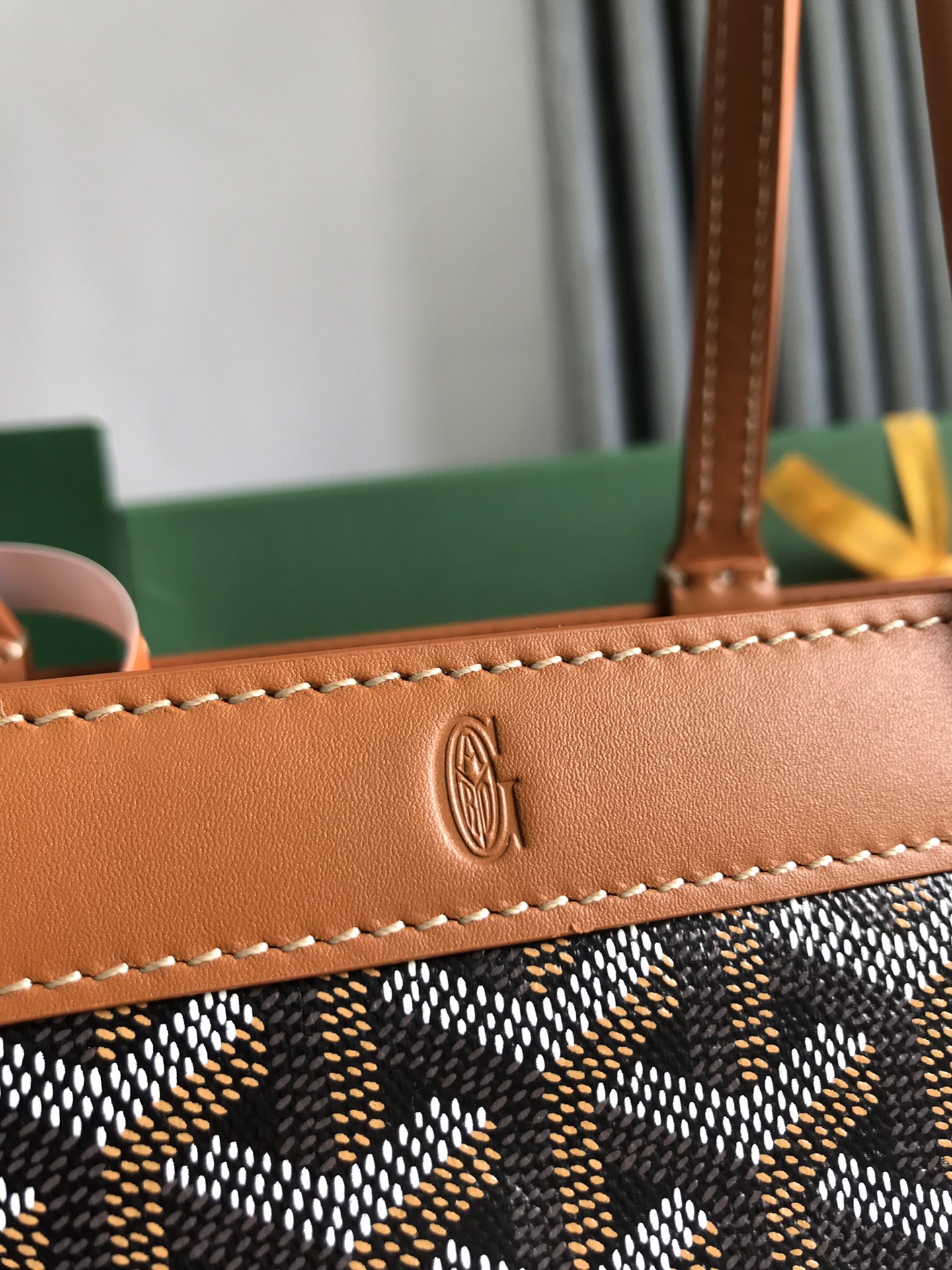 Goyard Tan Goyardine Coated Canvas and Leather bag brown