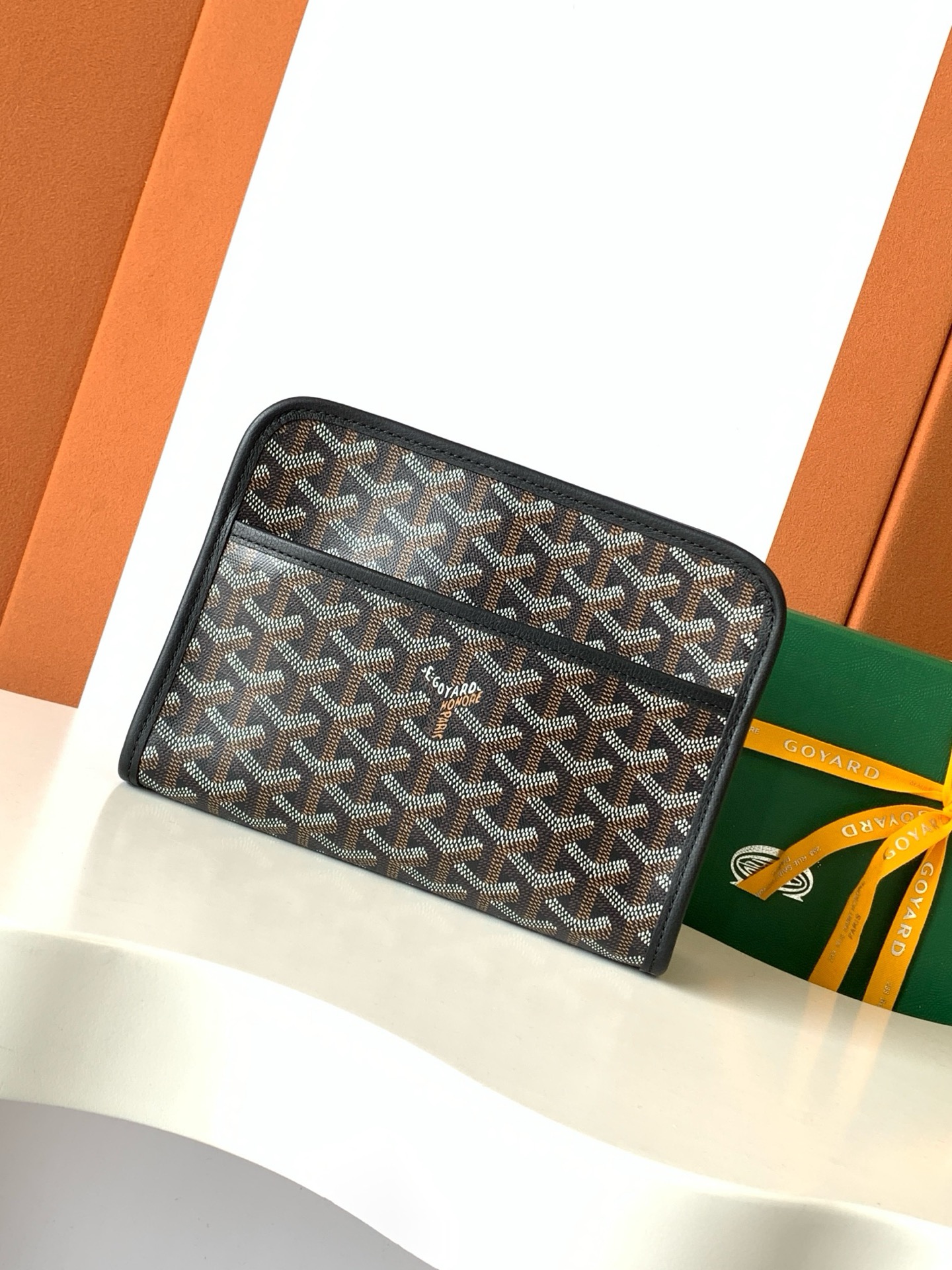Goyard Jouvence Toiletry Pouch Coated Canvas Black