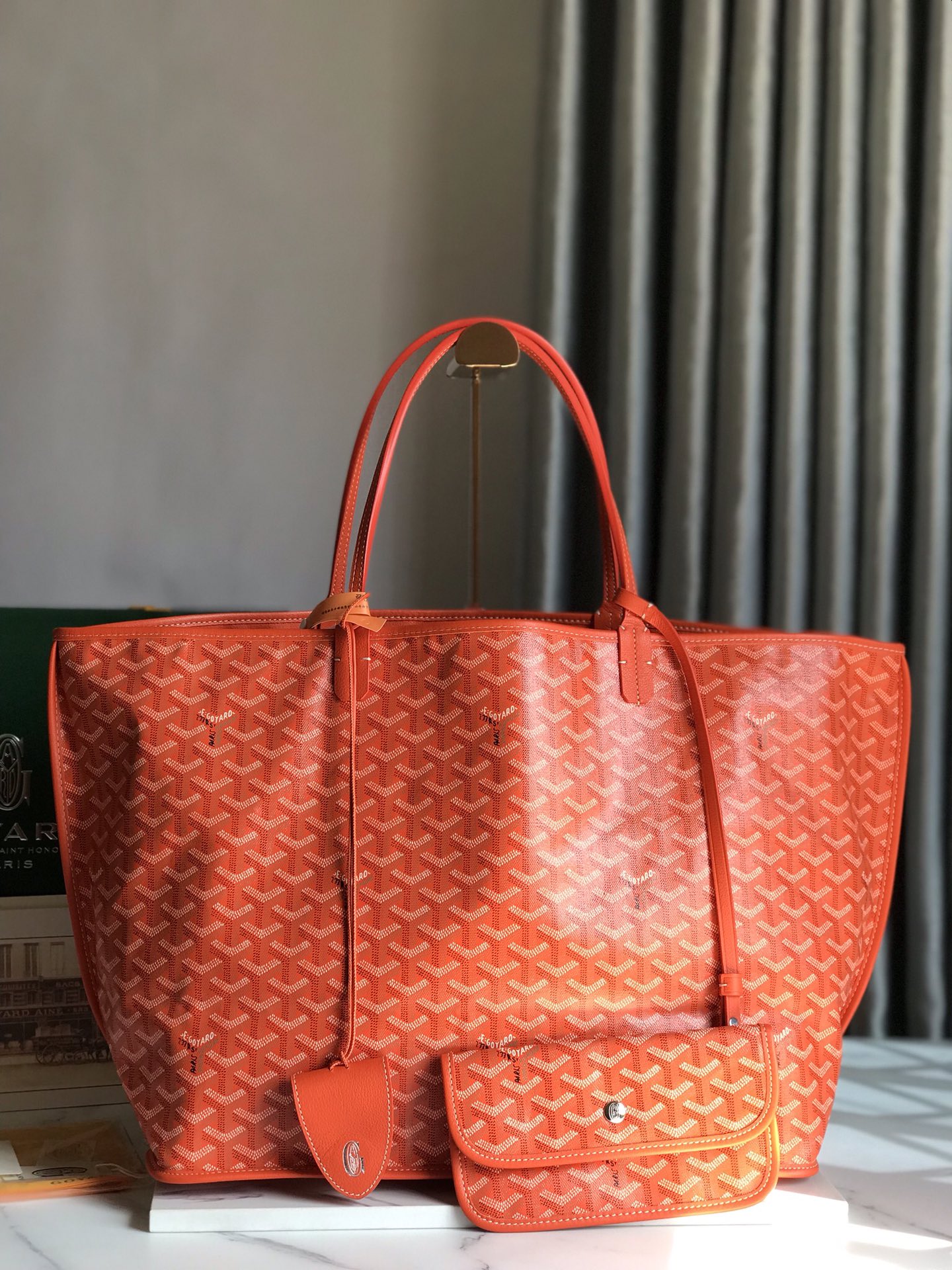 Goyard Goyardine Orange St. Louis PM Tote Bag …