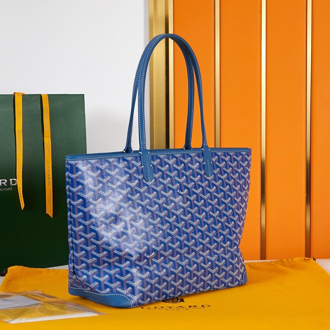 Goyard Artois Tote Coated Canvas PM Blue 1479551