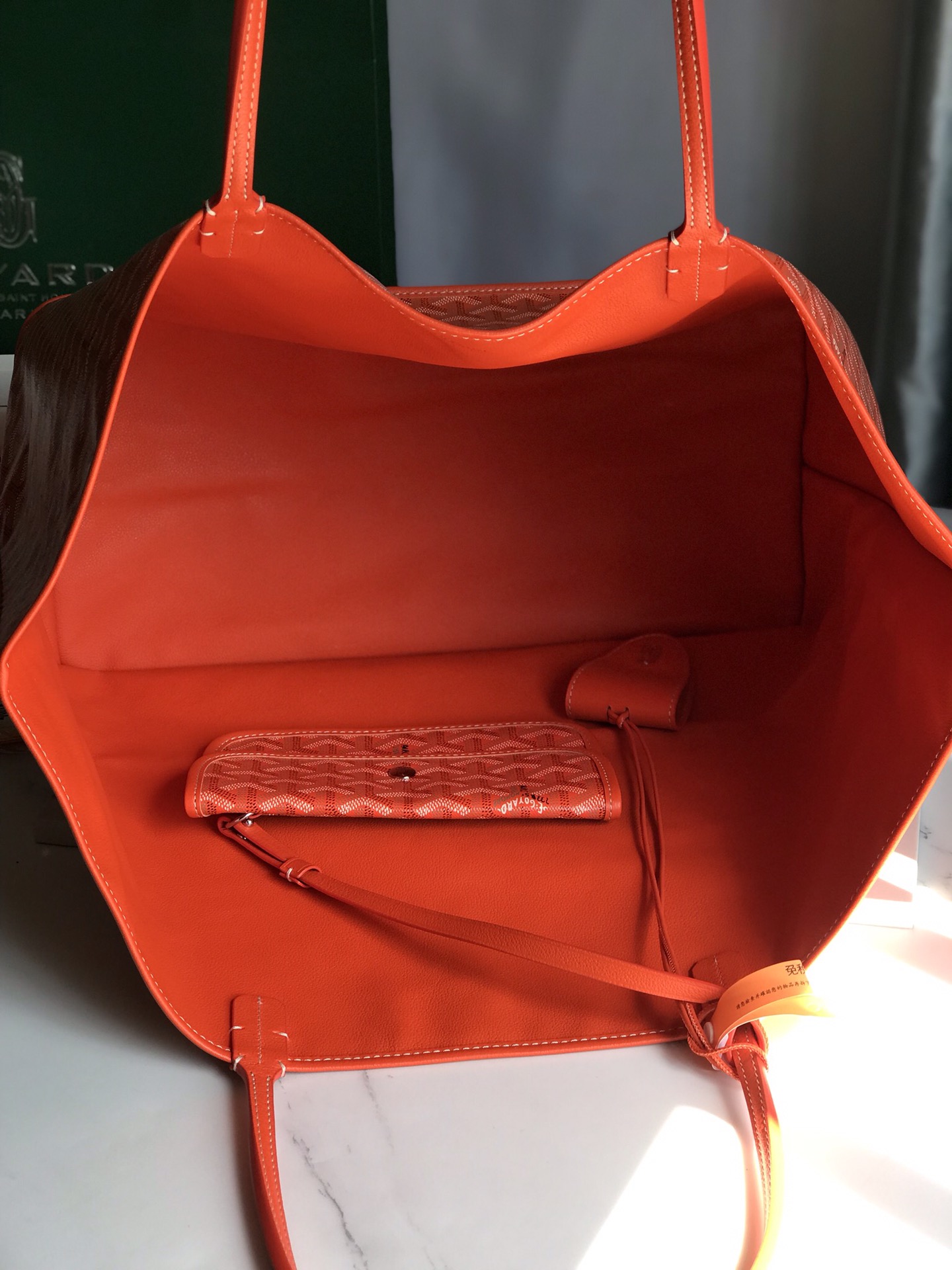 Goyard Goyardine Orange St. Louis PM Tote Bag ...