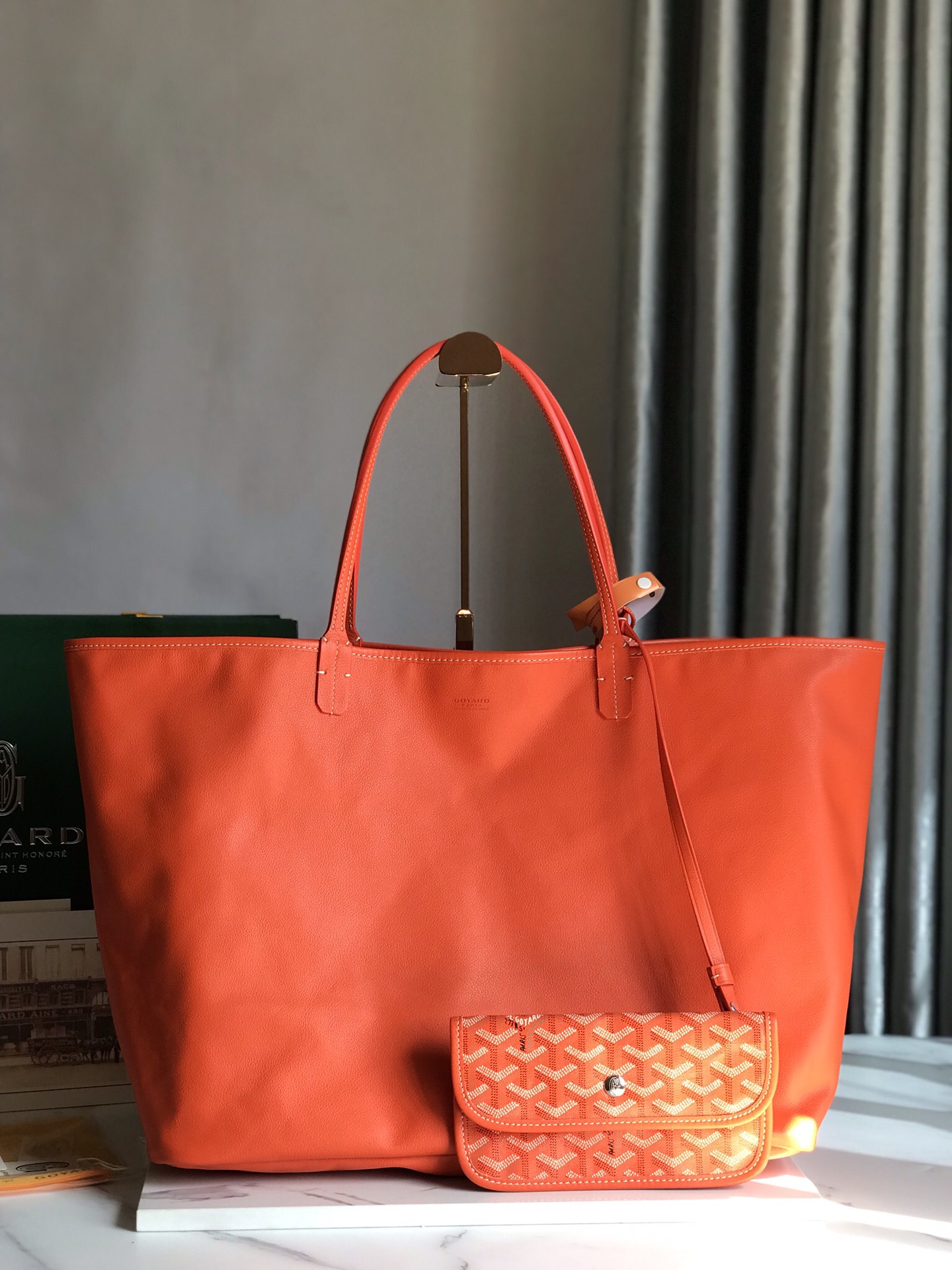Goyard Goyardine Orange St. Louis PM Tote Bag ...
