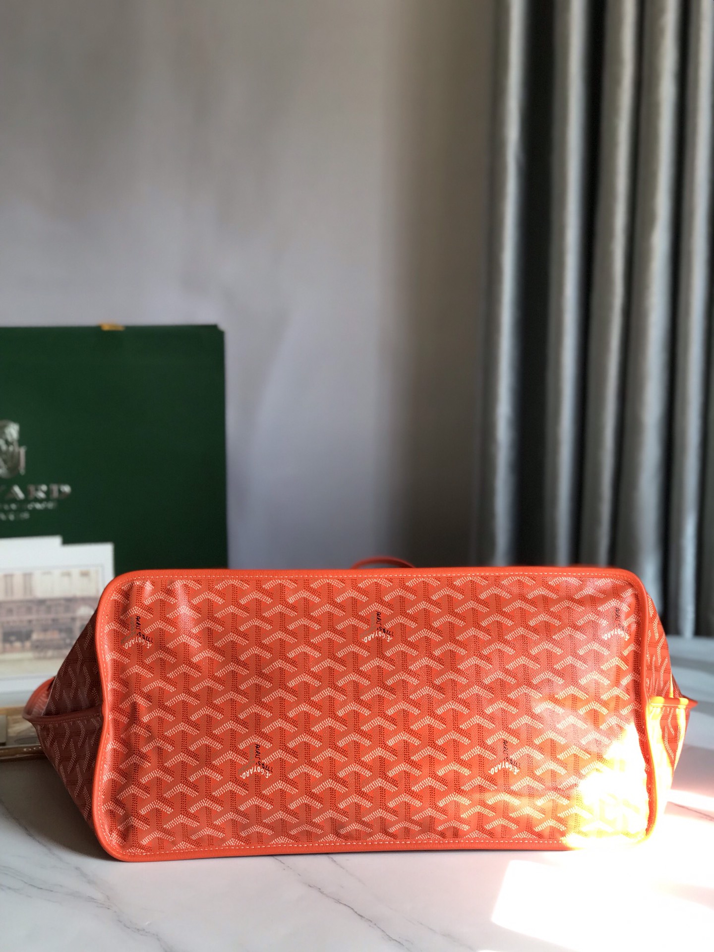 Goyard Goyardine Orange St. Louis PM Tote Bag ...