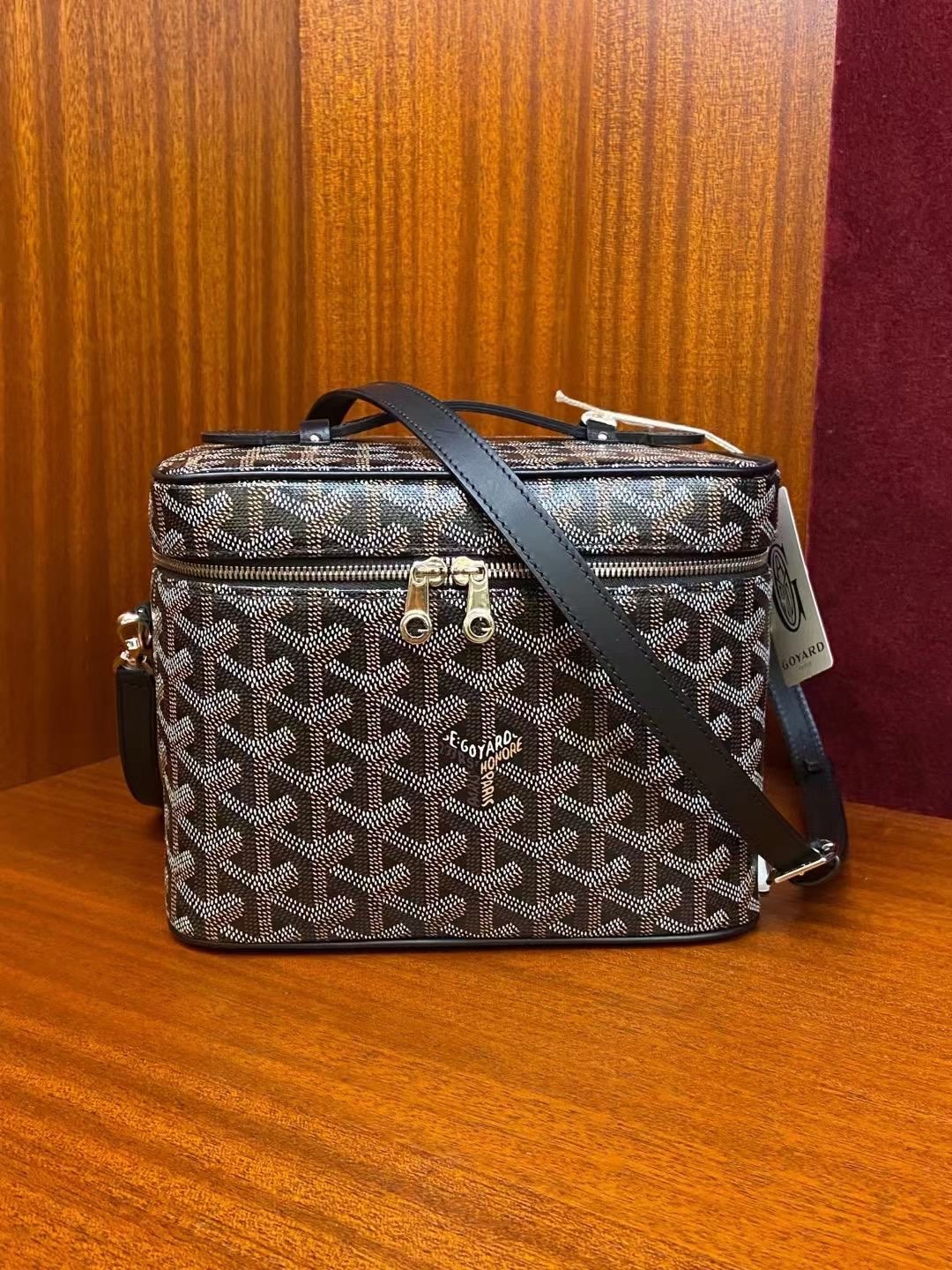Goyard Brown Goyardine Muse Vanity Case Cloth Cloth