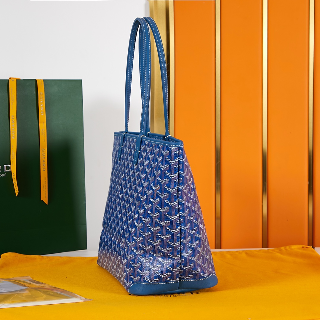 Goyard Artois Tote Coated Canvas PM Blue 1479551