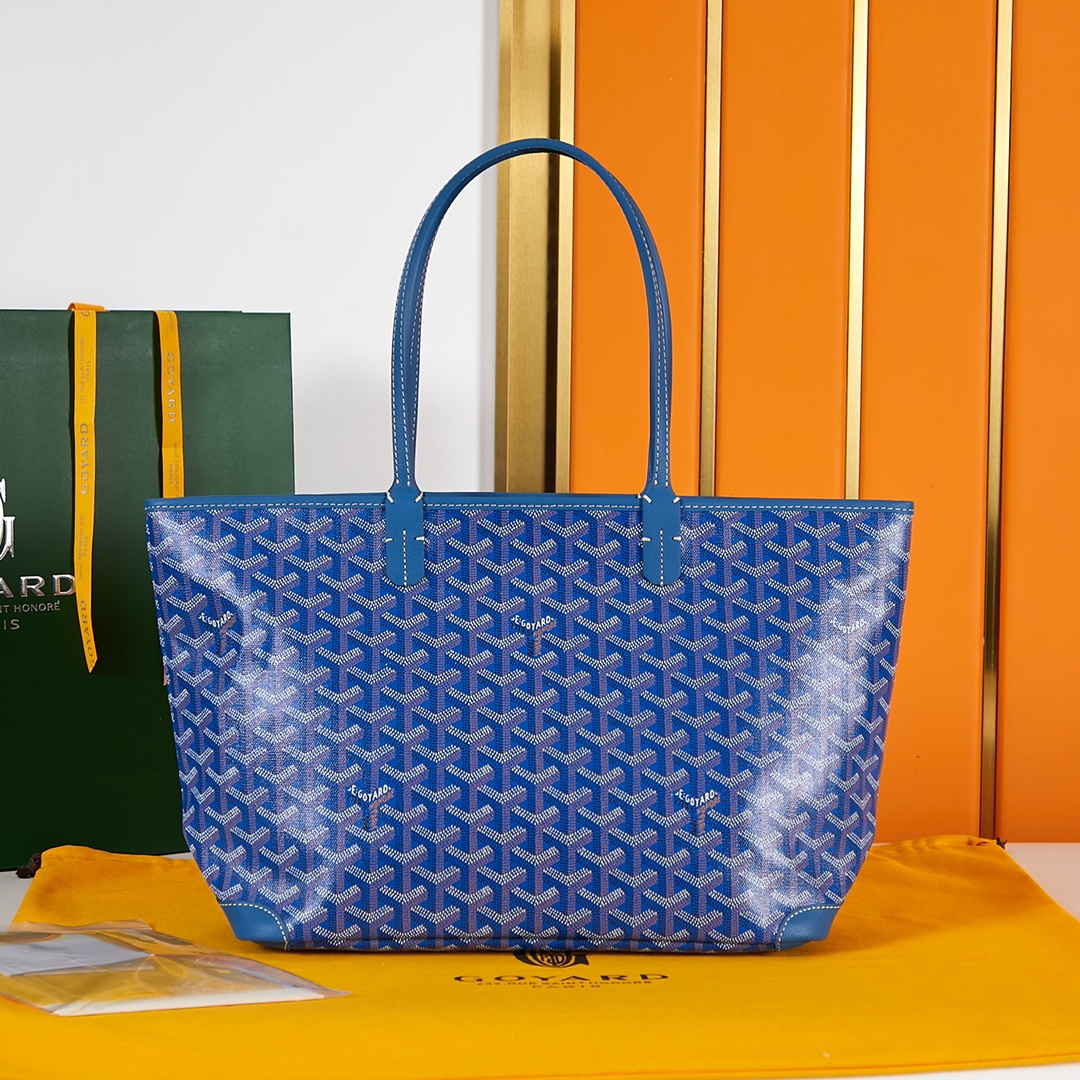 Goyard Artois Tote Coated Canvas PM Blue 1479551