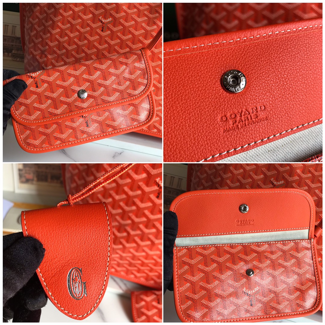 Goyard Goyardine Orange St. Louis PM Tote Bag ...