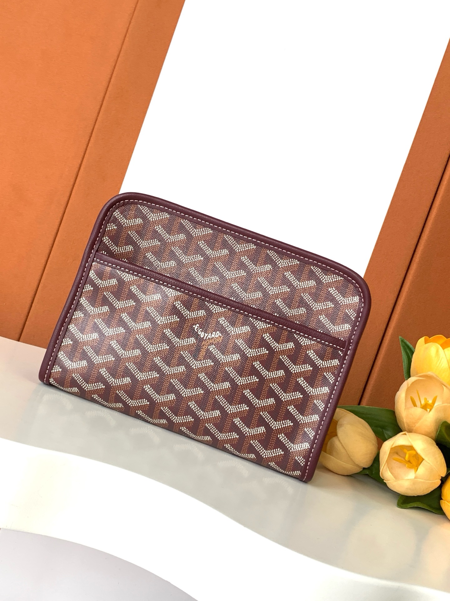 Goyard Burgundy Goyardine Coated Canvas Jouvence GM
