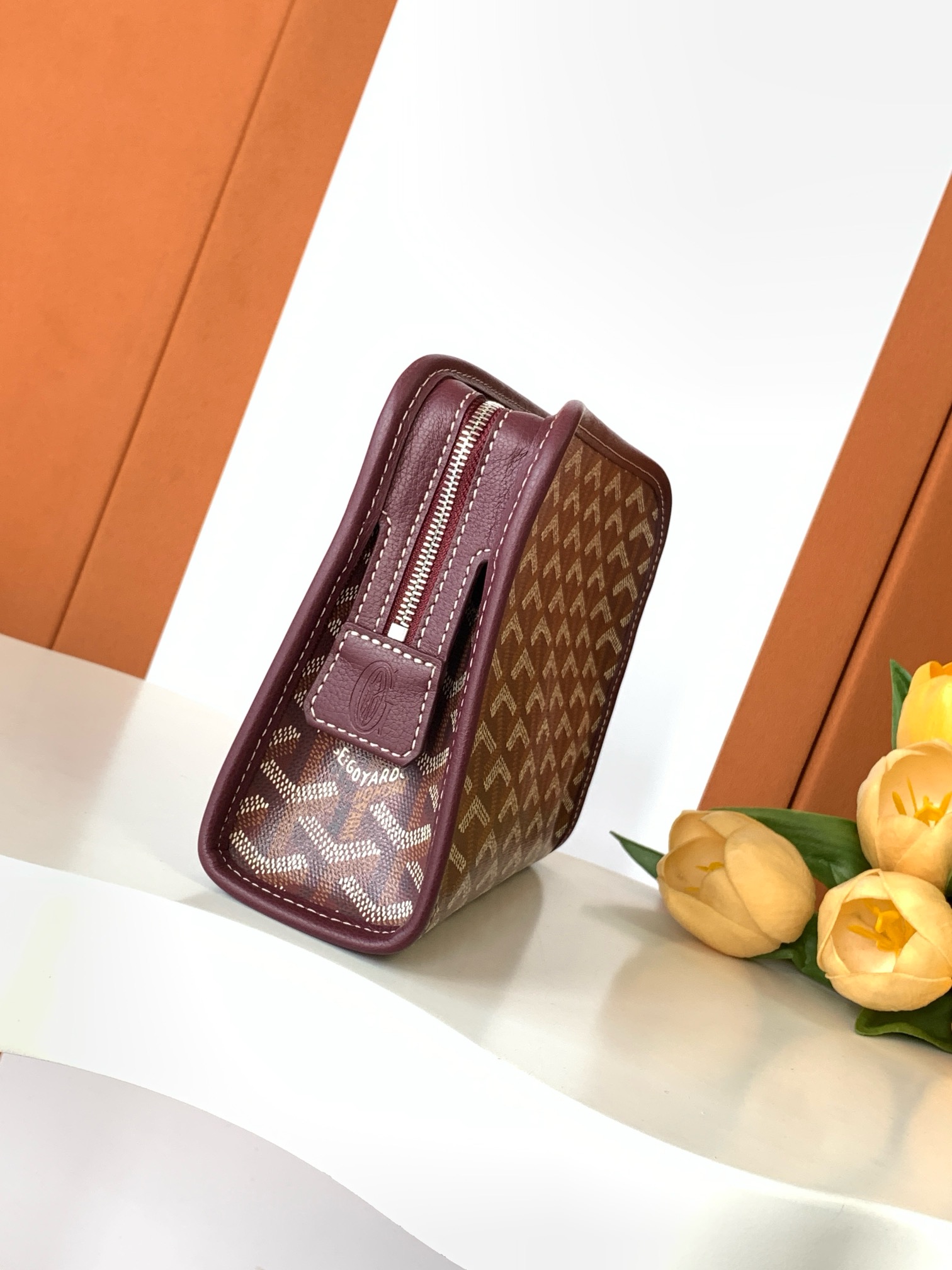 Goyard Burgundy Goyardine Coated Canvas Jouvence GM