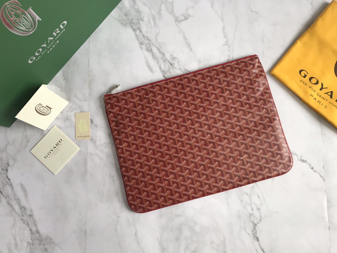 Goyard Goyardine Senat Pochette GM - Red Clutches,