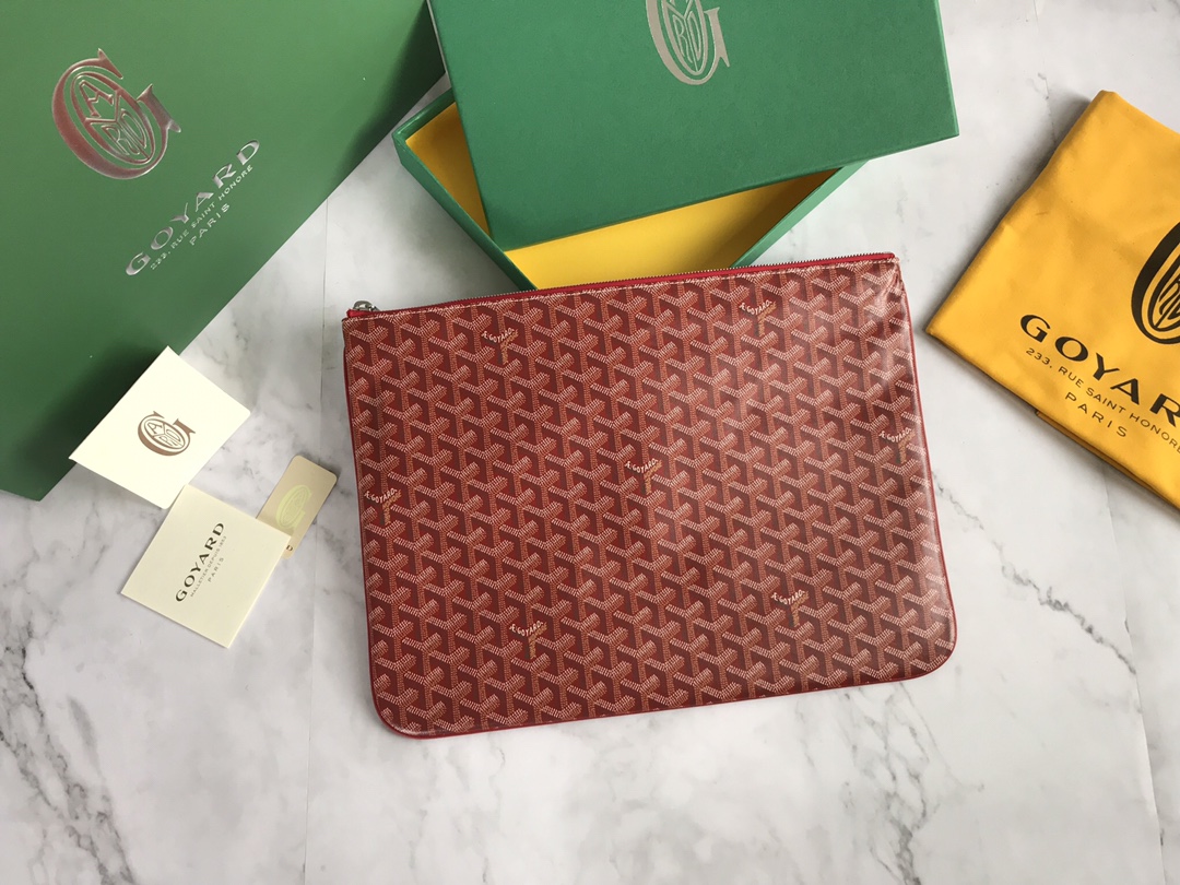 Goyard Goyardine Senat Pochette GM – Red Clutches,