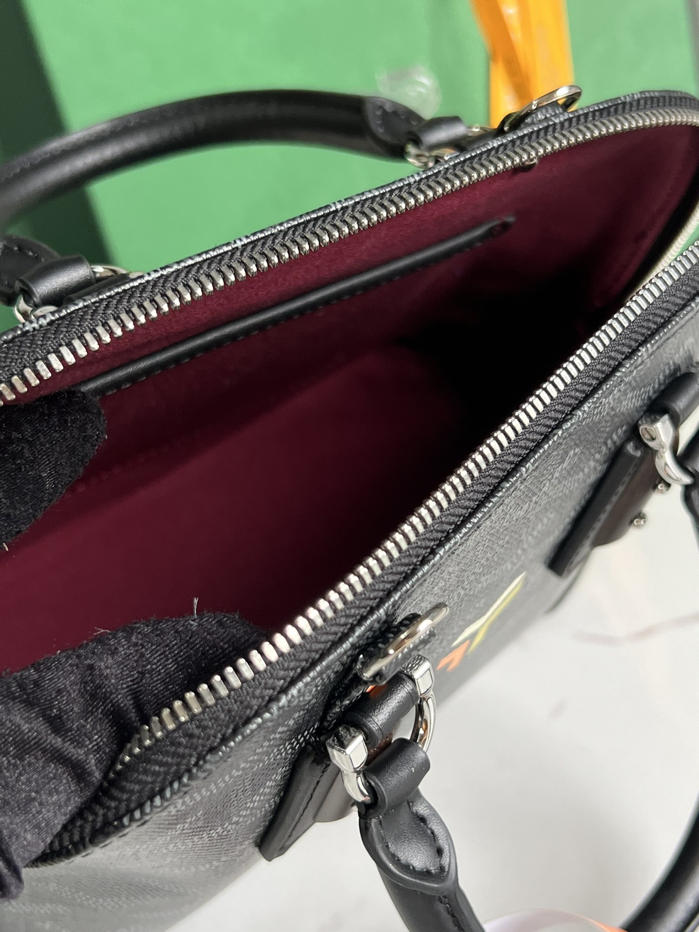 Goyard Black Goyardine Coated Canvas and Leather Vendome Satchel Goyard