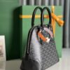 Goyard Black Goyardine Coated Canvas and Leather Vendome Satchel Goyard
