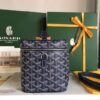 Goyard navy blue Goyardine Muse Vanity Case Cloth Cloth