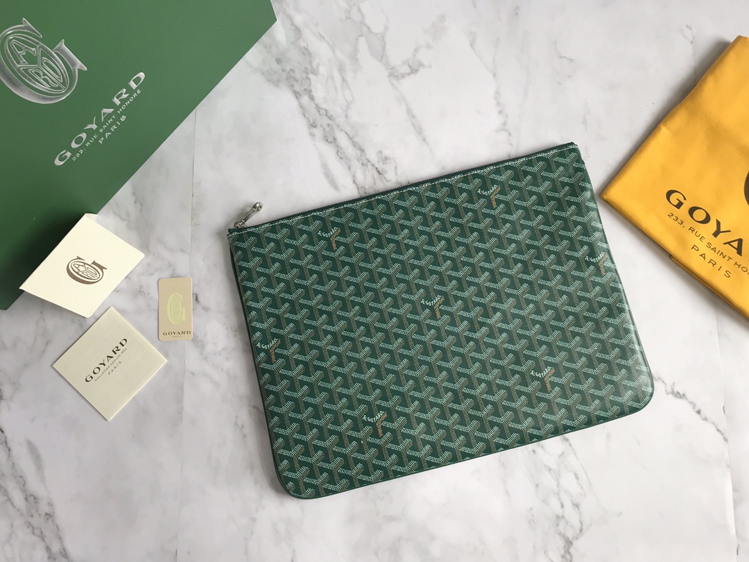 GOYARD Goyardine Senat Pochette GM Sky green 1259202 |