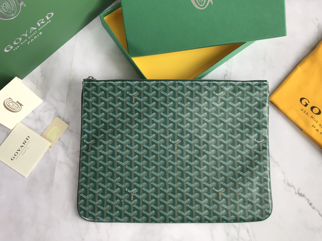 GOYARD Goyardine Senat Pochette GM Sky green 1259202 |