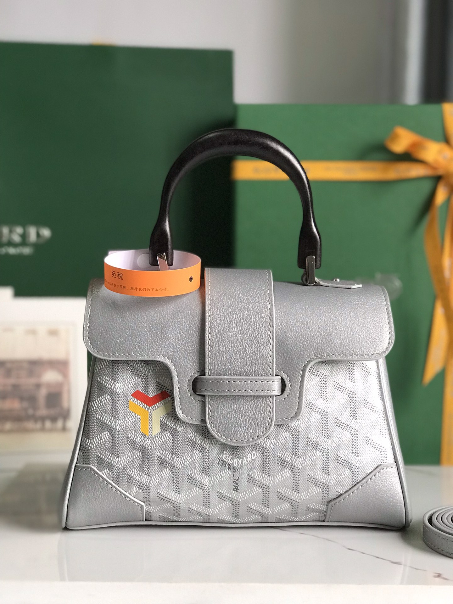 Goyard Leather crossbody bag Goyard Silver in Leather – 26051109