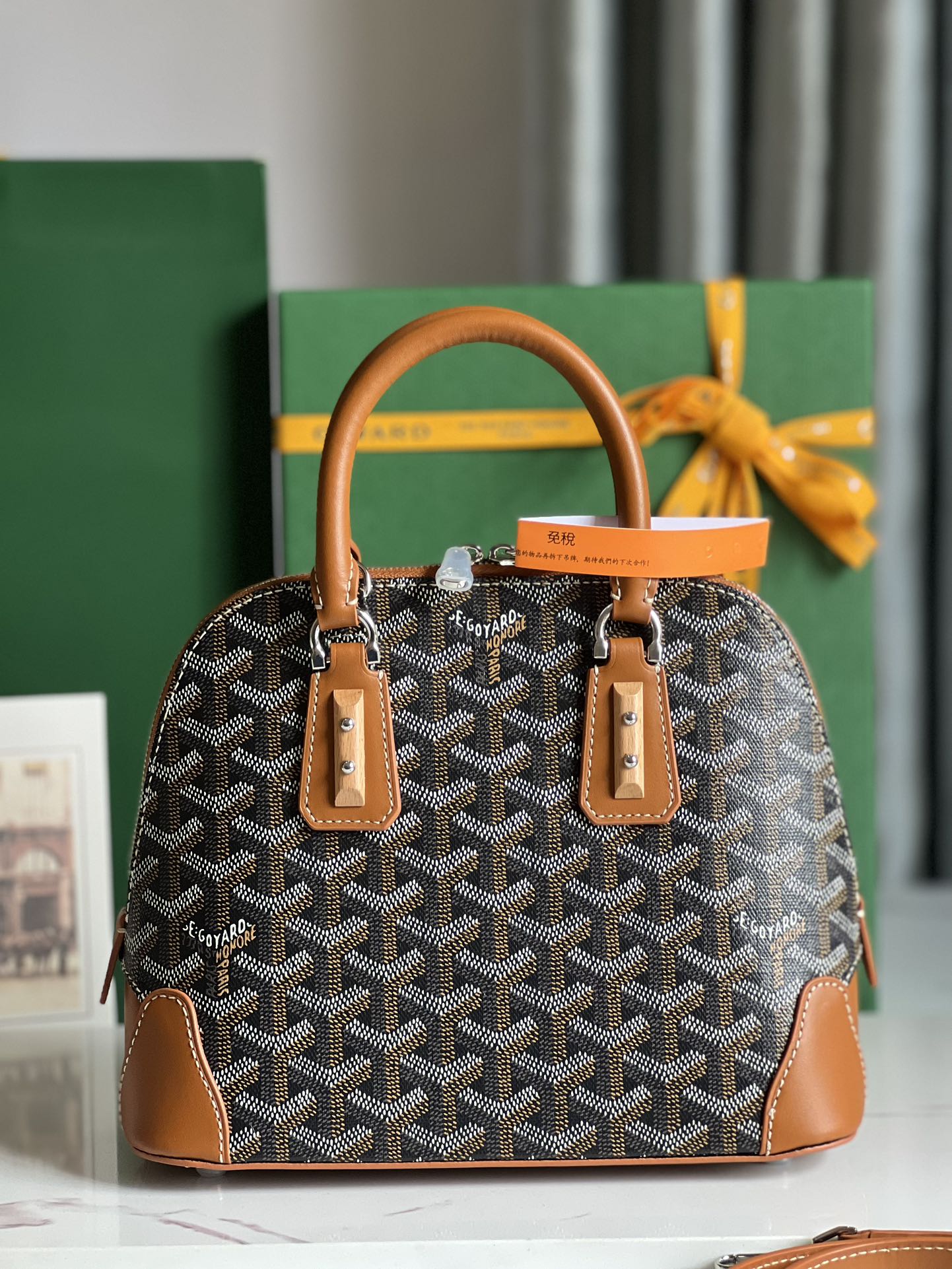 GOYARD Goyardine Mini Vendome Black Gold 1352511 |