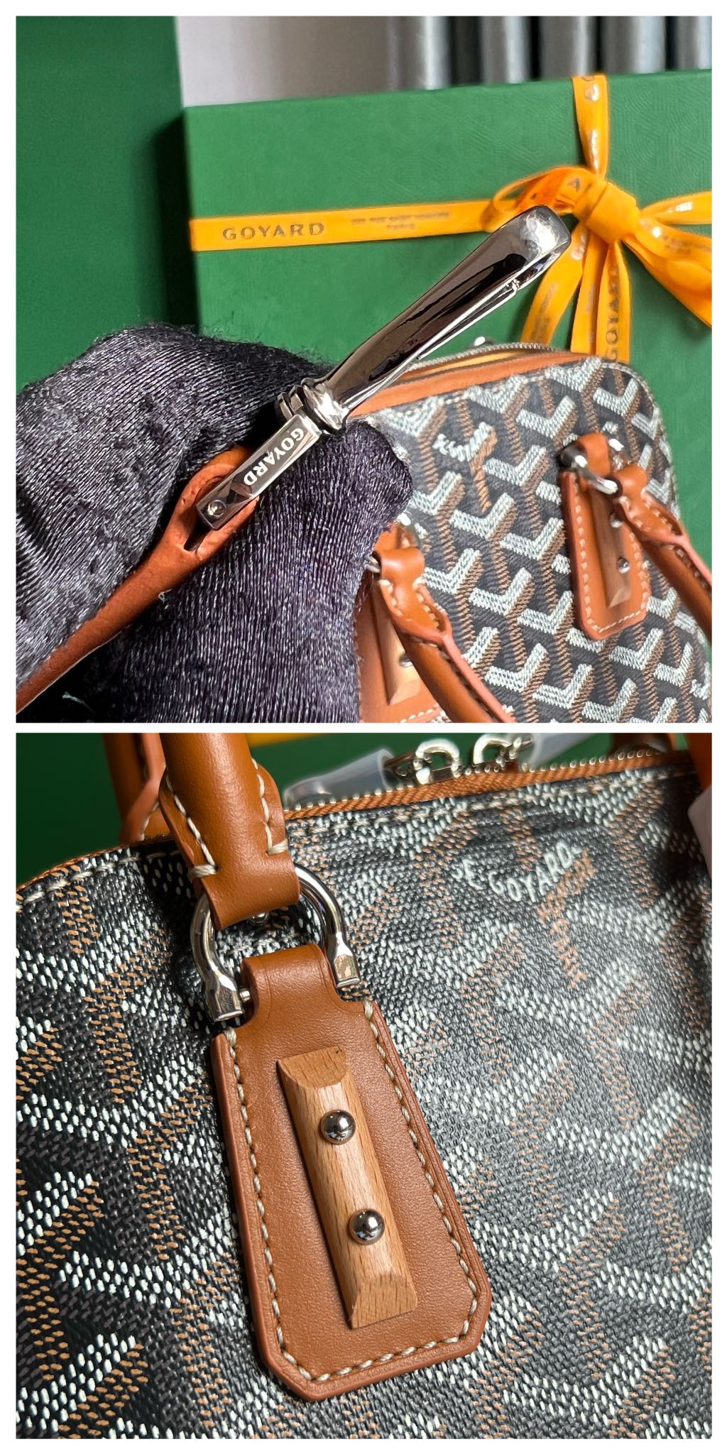 GOYARD Goyardine Mini Vendome Black Gold 1352511 |
