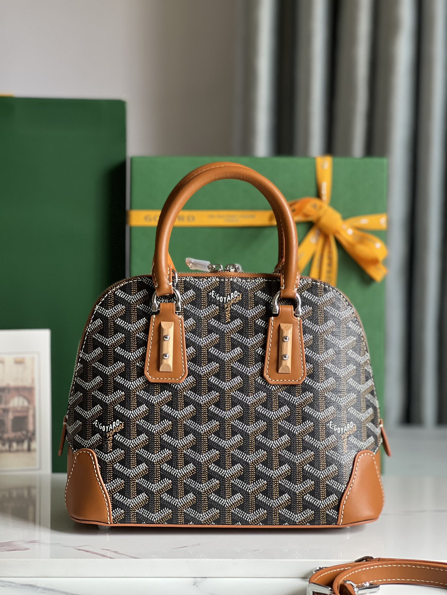 GOYARD Goyardine Mini Vendome Black Gold 1352511 |