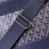 GOYARD Goyardine Calfskin Morvan Document Case Navy blue