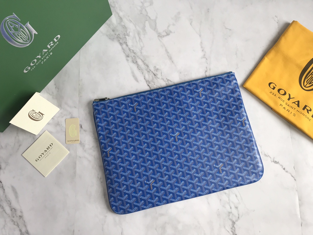 GOYARD Goyardine Senat Pochette GM Sky Blue 1259202 |