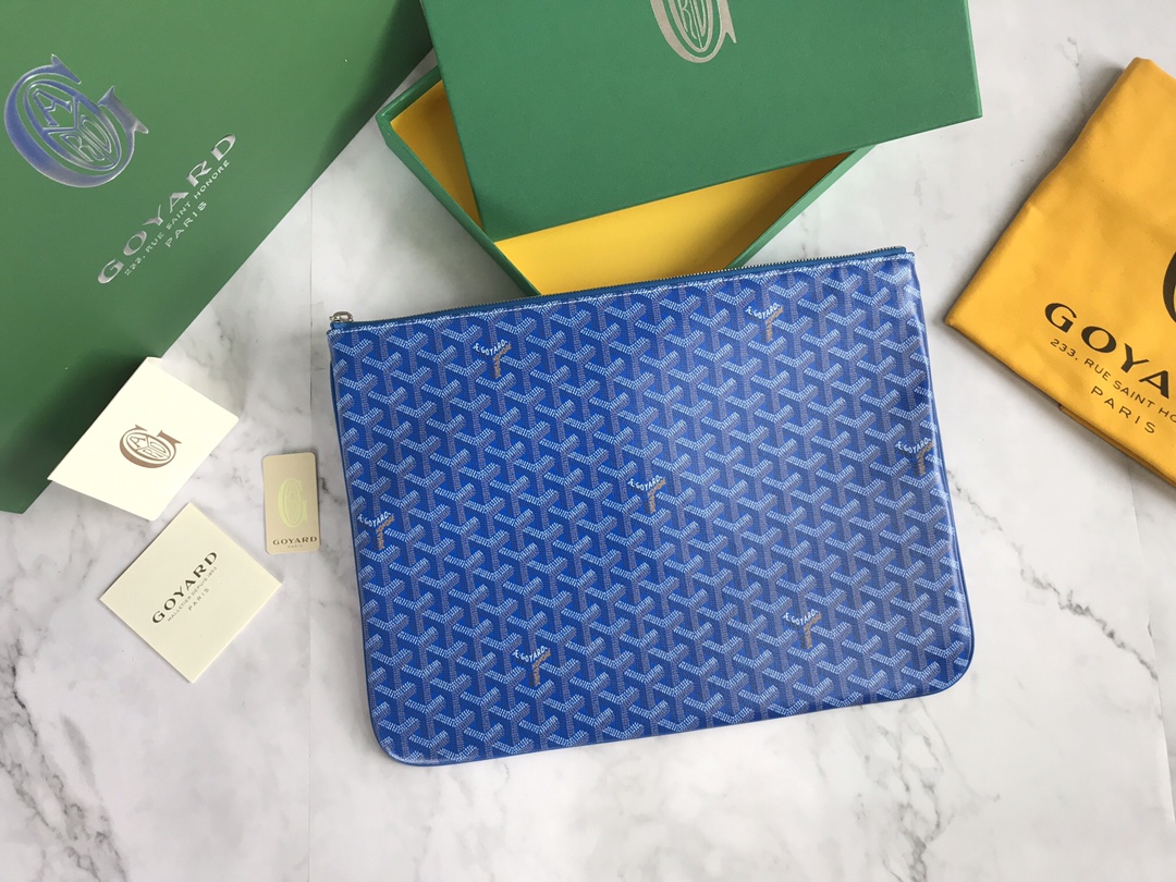 GOYARD Goyardine Senat Pochette GM Sky Blue 1259202 |
