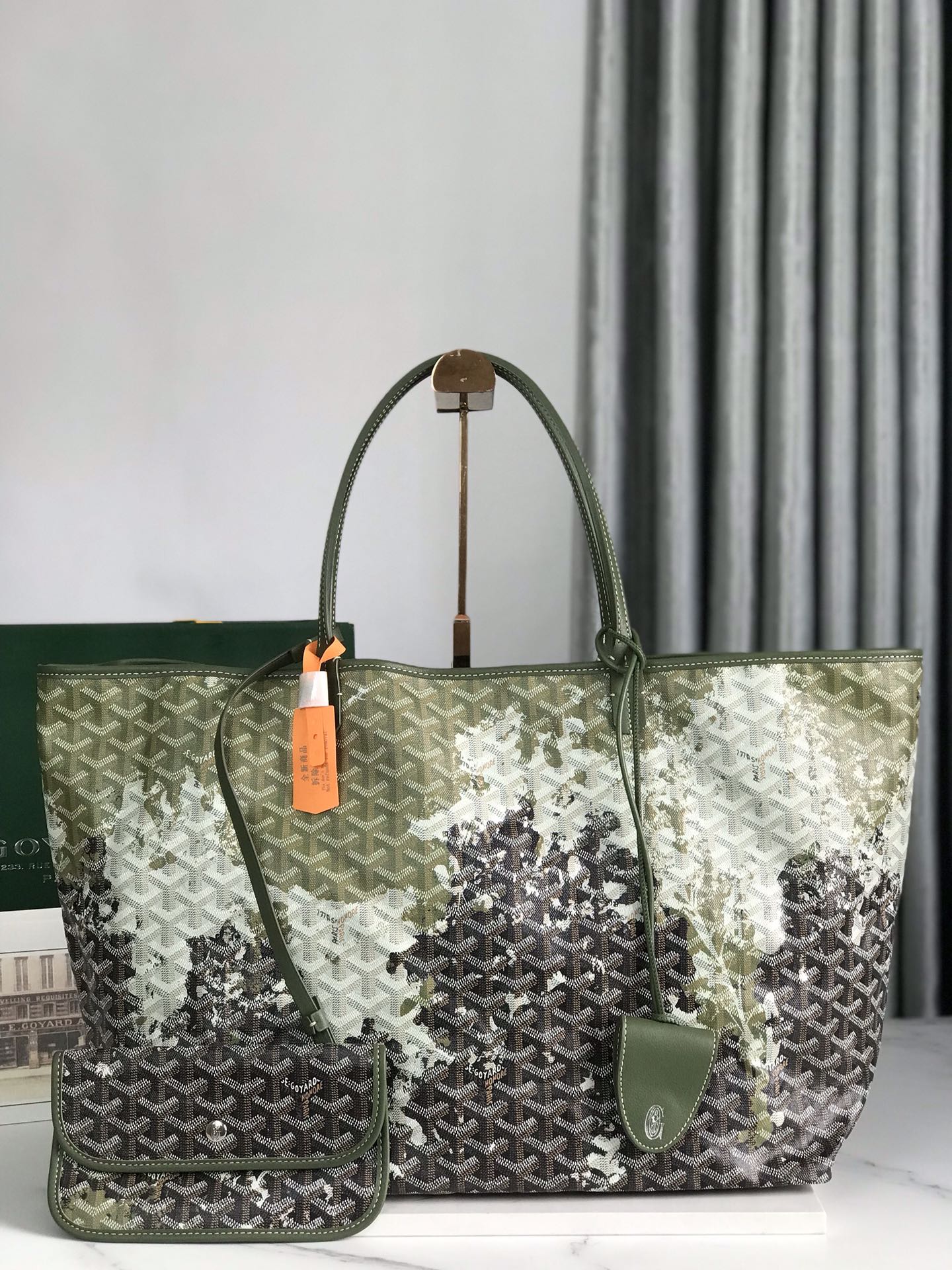 GOYARD Goyardine Saint Louis Canopee GM Khaki 1562907