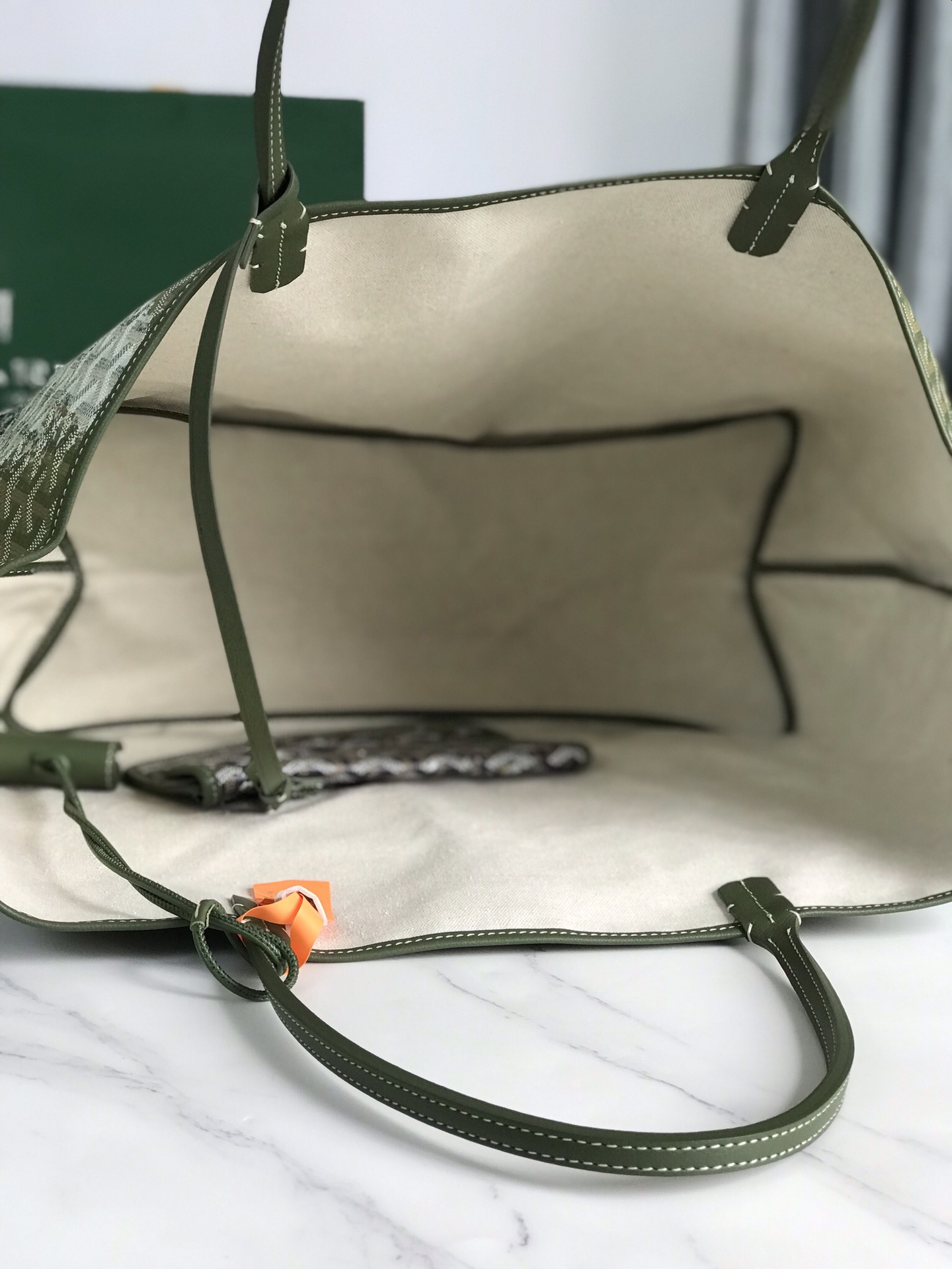 GOYARD Goyardine Saint Louis Canopee GM Khaki 1562907