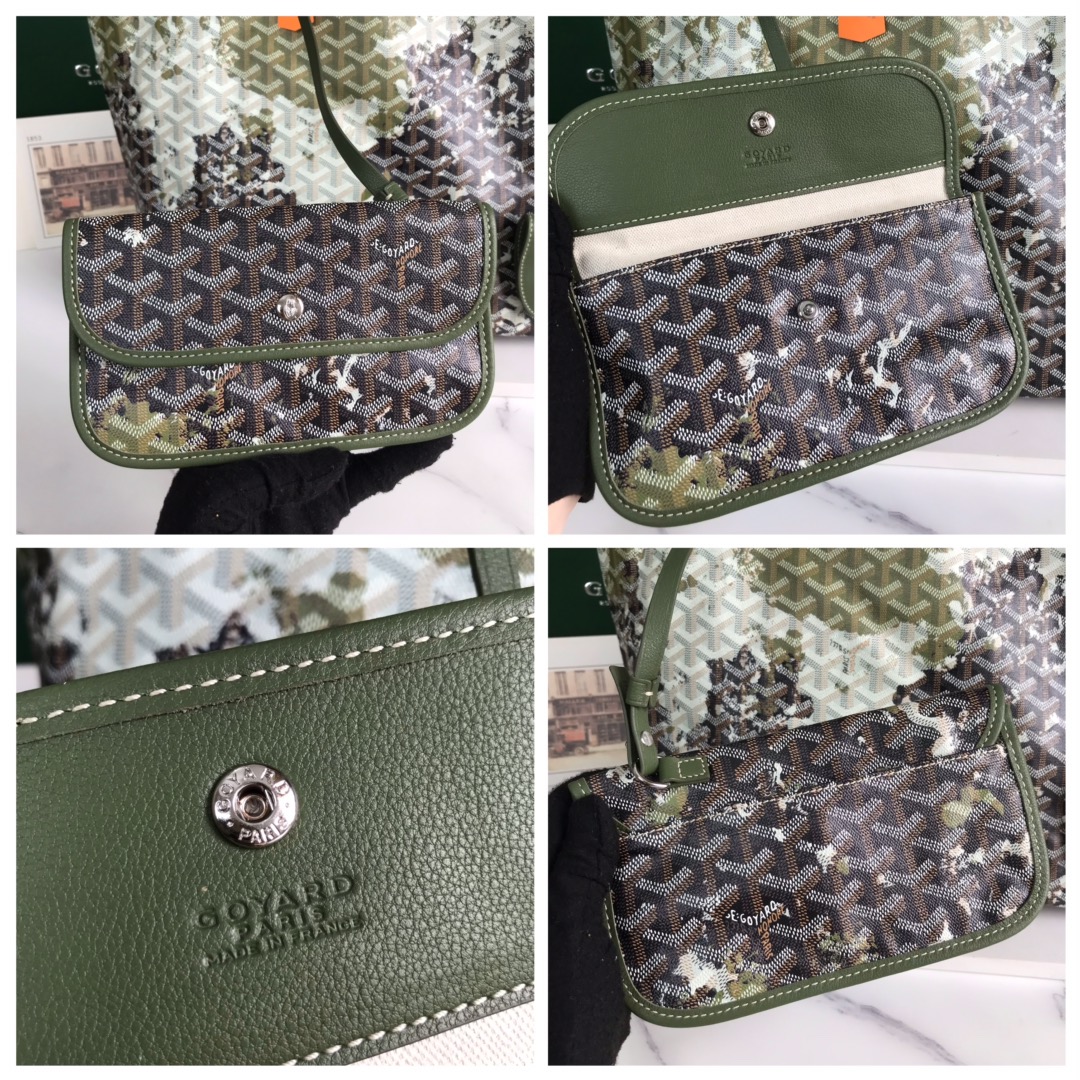 GOYARD Goyardine Saint Louis Canopee GM Khaki 1562907