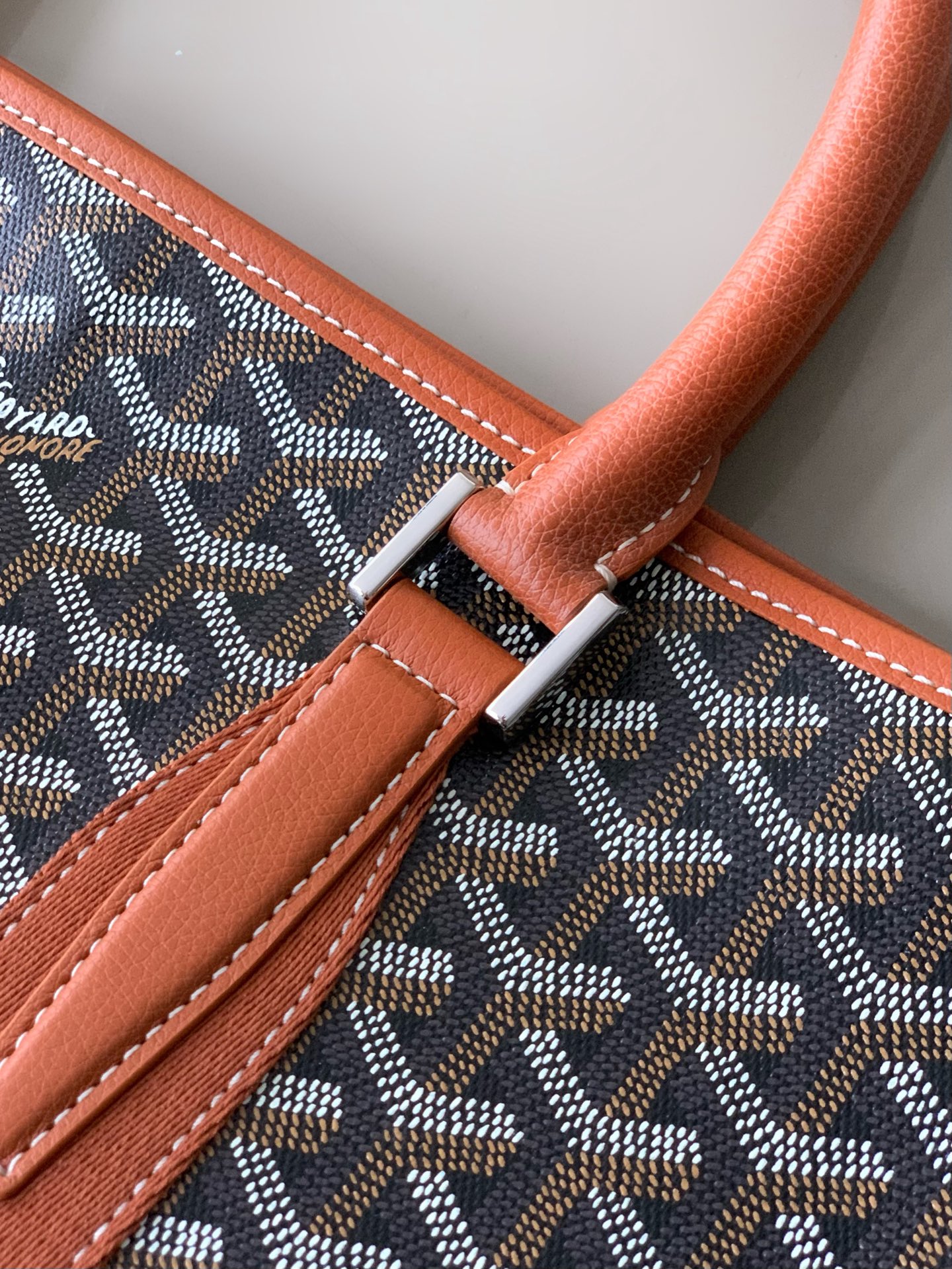 GOYARD Goyardine Calfskin Morvan Document Case brown