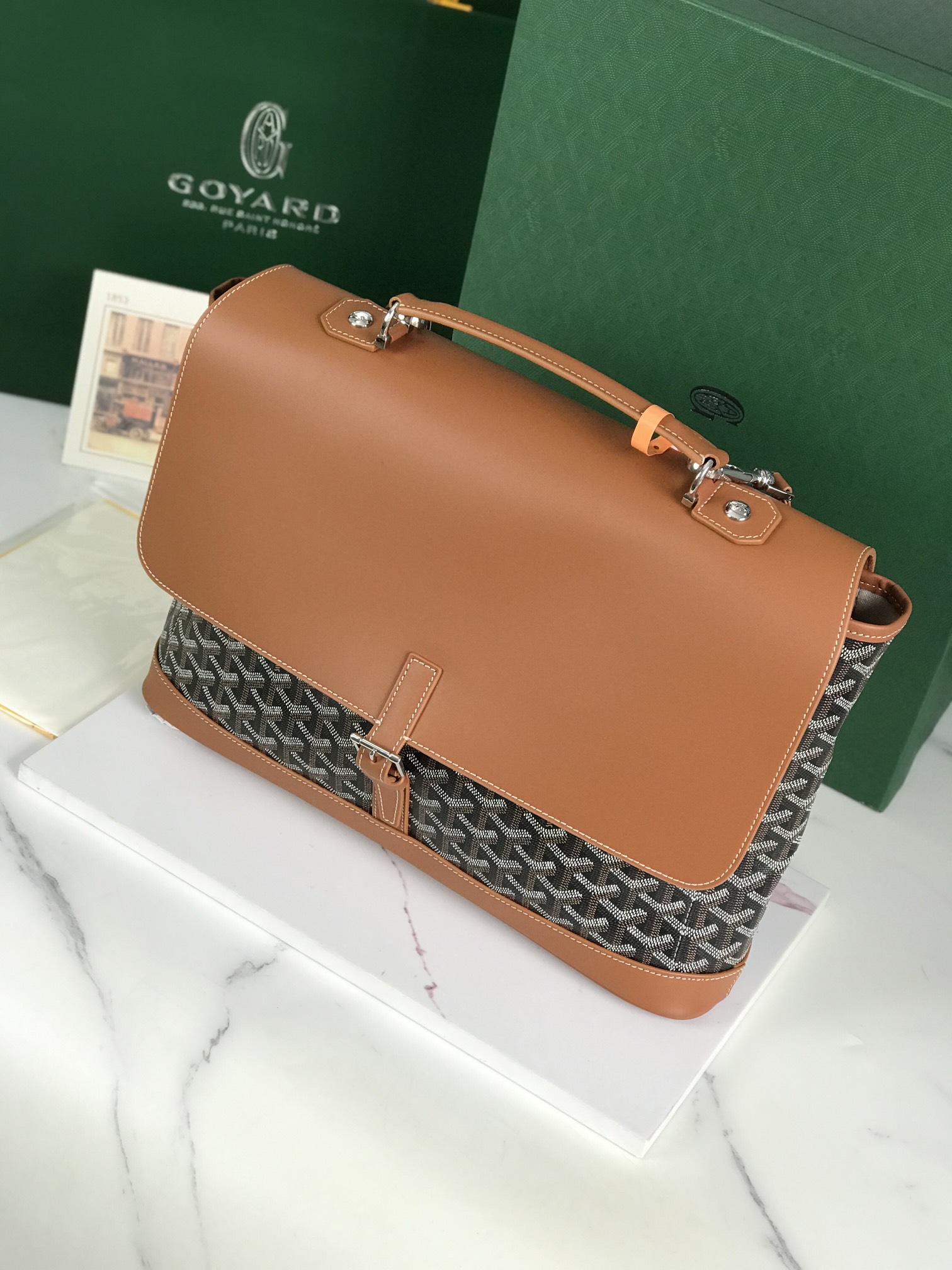 Goyard Pre-Owned 2023 Citadin two-way Bag | Black brown |
