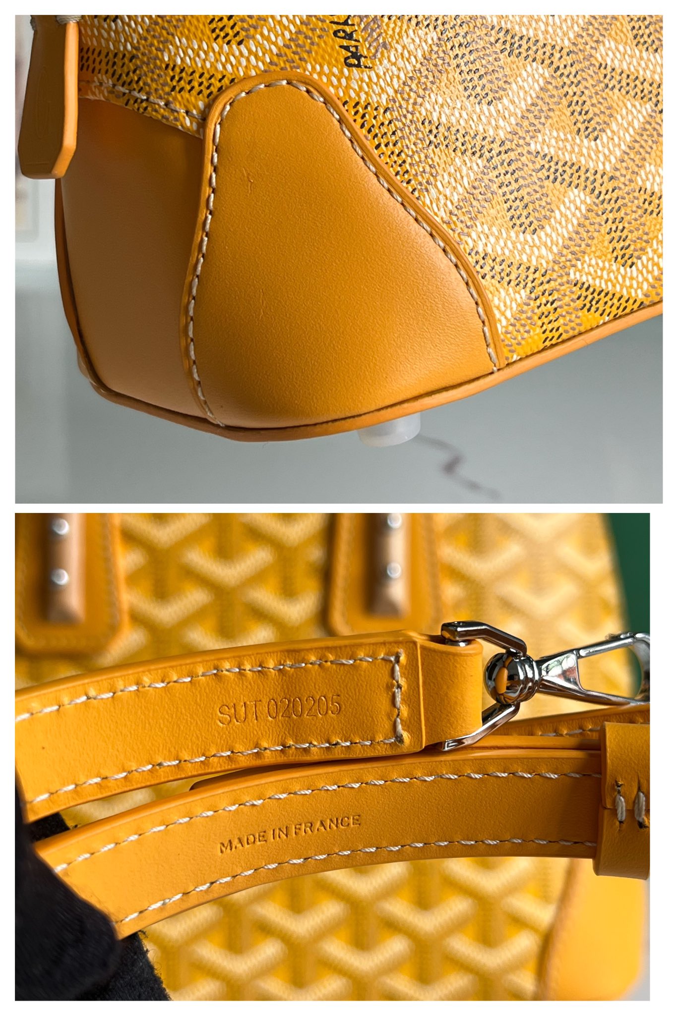 Goyard Yellow Goyardine Coated Canvas and Leather