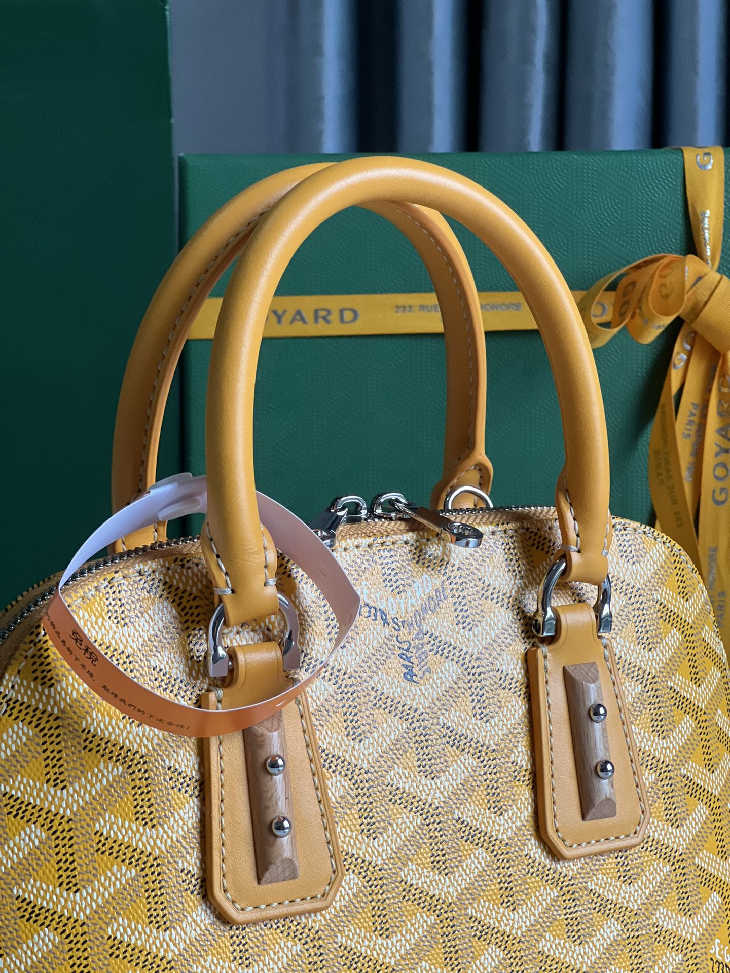 Goyard Yellow Goyardine Coated Canvas and Leather